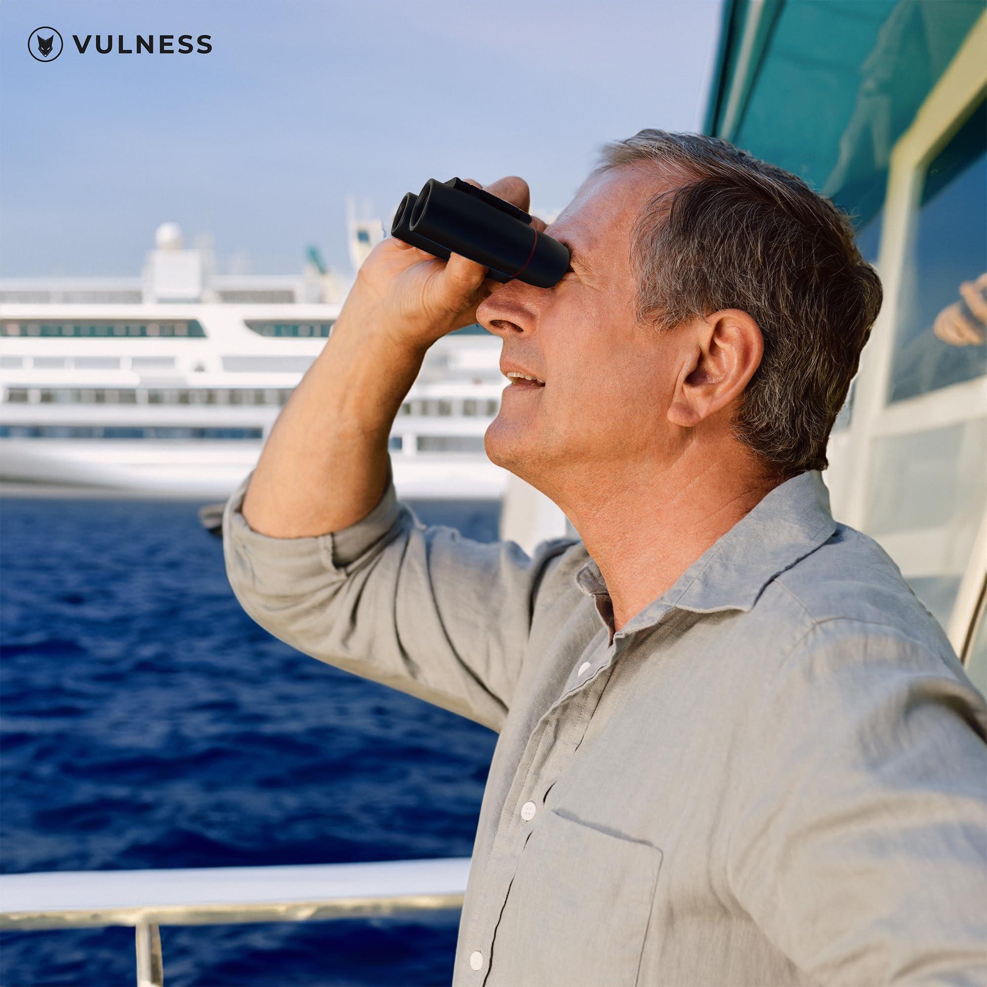 Small Binoculars for Adults and Kids | Cruise Ship Essentials Camping Bird Watching Travel Hiking Accessories Alaska Costa Rica Must Haves Packing List High Powered Mini Compact VULNESS (Black, 8X21) - Image 8