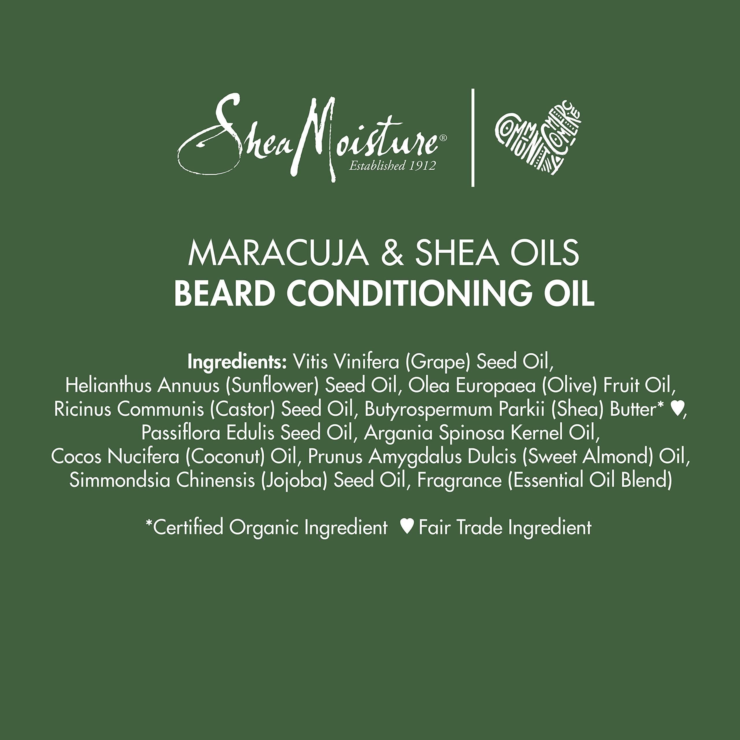 SheaMoisture Beard Conditioning Oil for a Full Beard Maracuja Oil and Shea Butter to Moisturize and Soften 3.2 oz - Image 10