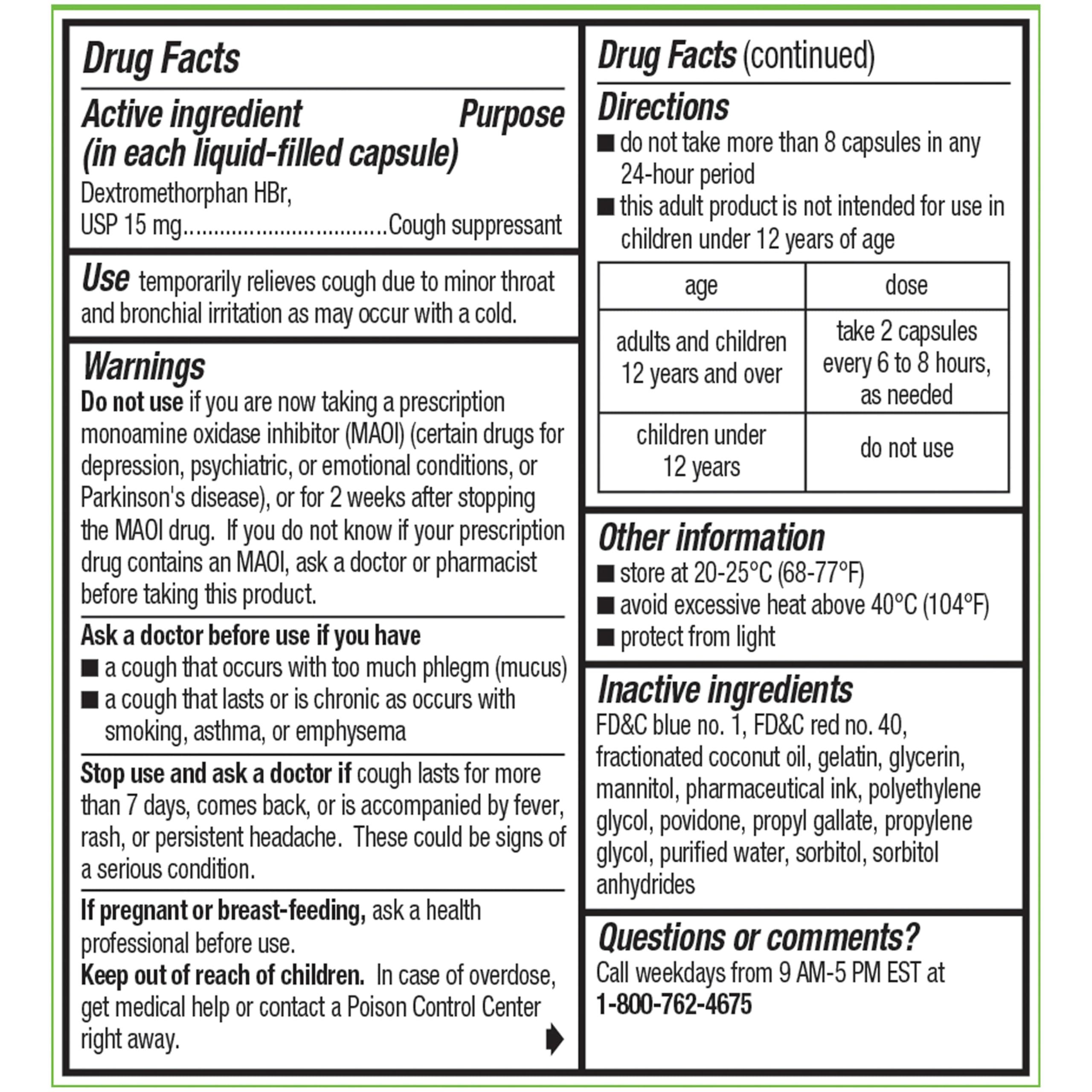Robitussin 8 Hour Liqui-gels Cough, Adult Formula - 20 count Liqui-Gels - Image 8