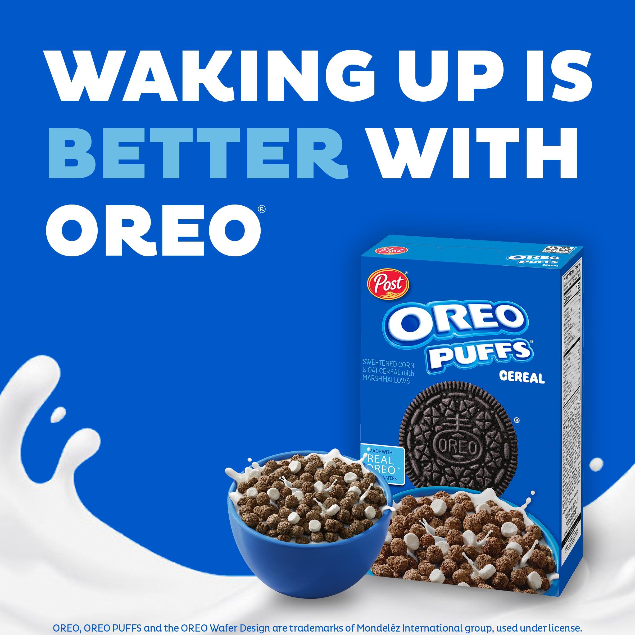 Post Oreo Puff Chocolate Breakfast Cereal, 10 oz Box - Image 6