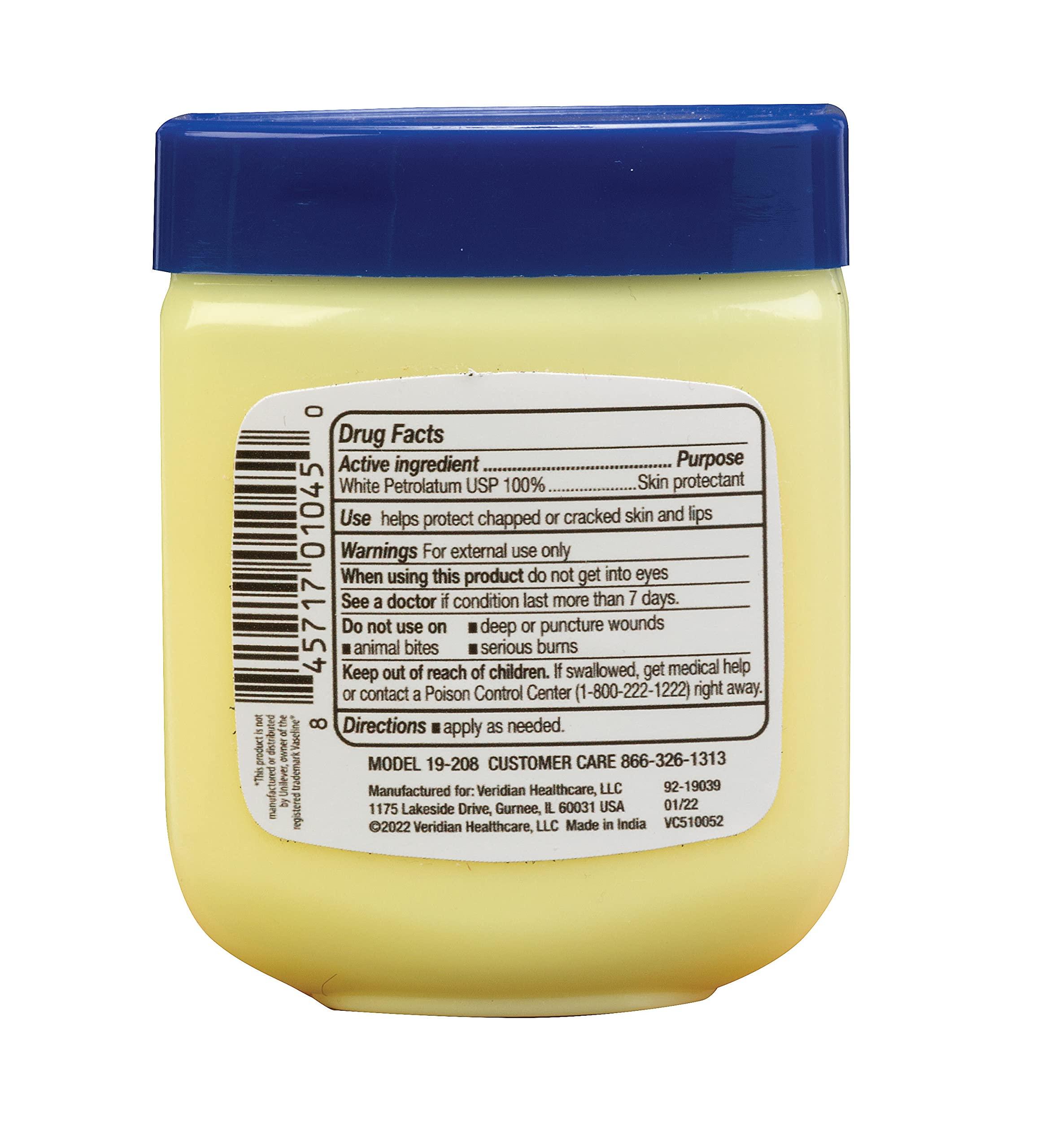 Thera Care Petroleum Jelly Skin Protectant | Ideal for Dry, Itchy, Sensitive Skin | Provides Dry Skin Relief | Protects Minor Cuts, Scrapes & Burns | 4 oz. - Image 2