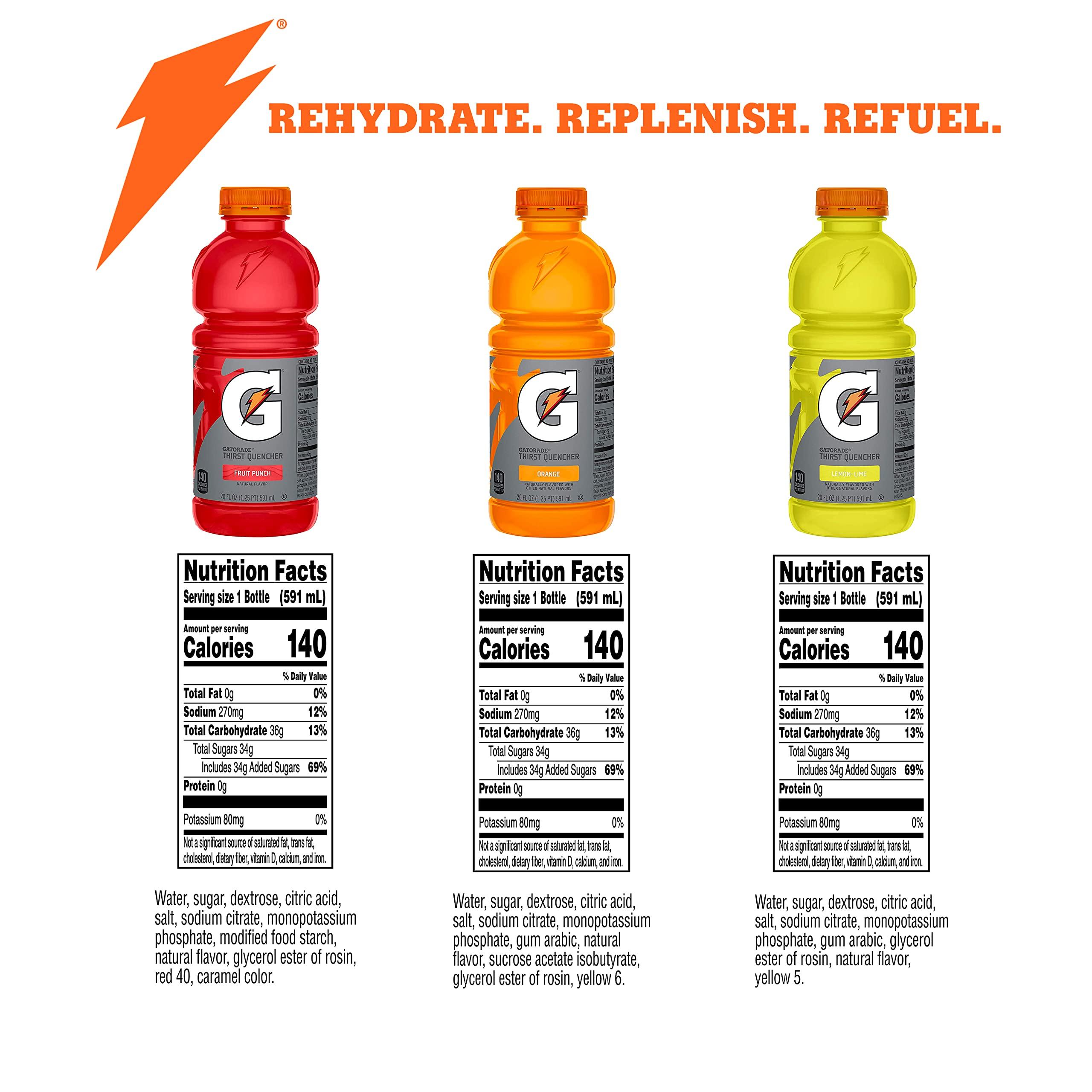 Gatorade Thirst Quencher Sports Drink, Variety Pack, 20oz Bottles, 12 Pack, Electrolytes for Rehydration - Image 2