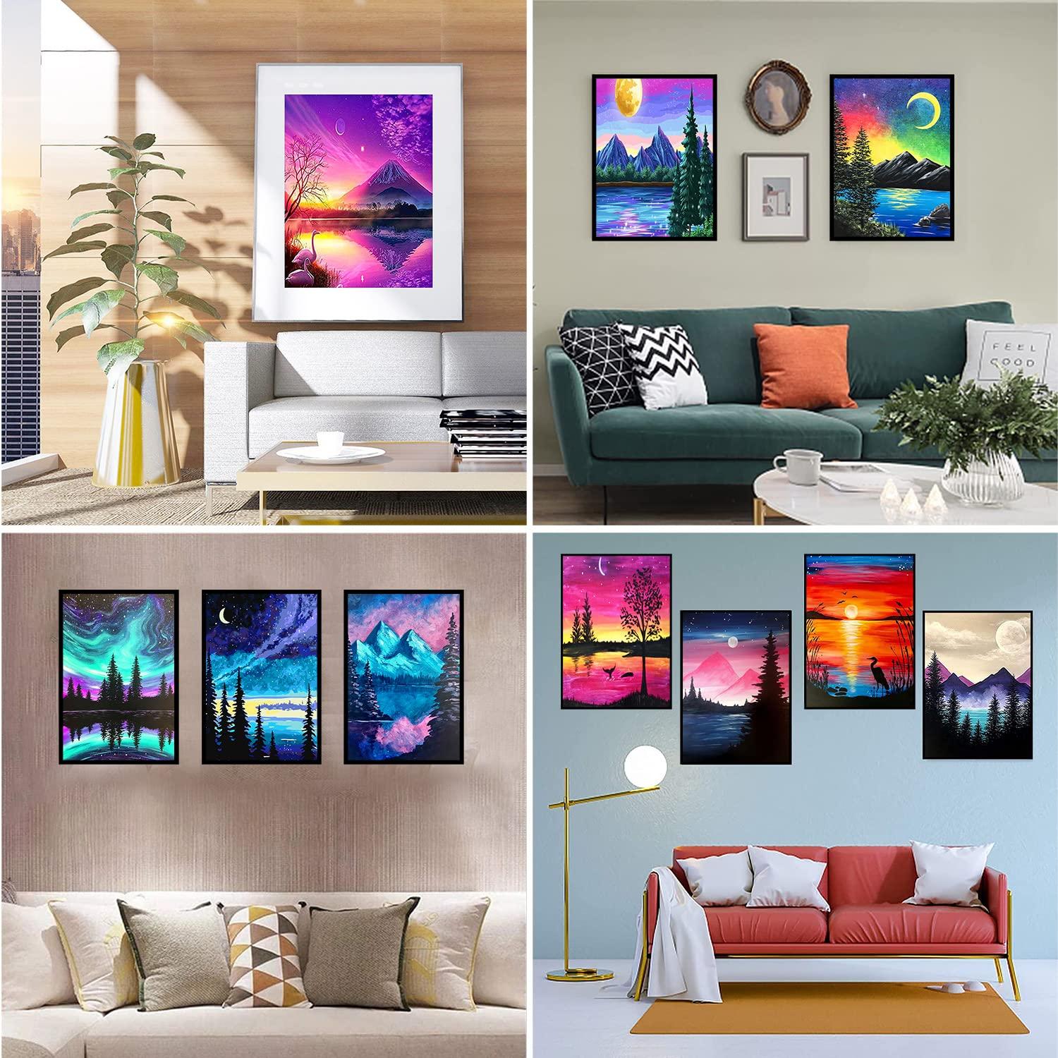 TINY FUN 12 Pack Diamond Painting Kits for Adults 5D Diamond Art Kit Paint by Number for Beginners, DIY Paint with Round Full Drill Diamonds Paintings Gem Art for Home Wall Decor Gift (12X16 Inch - Image 5