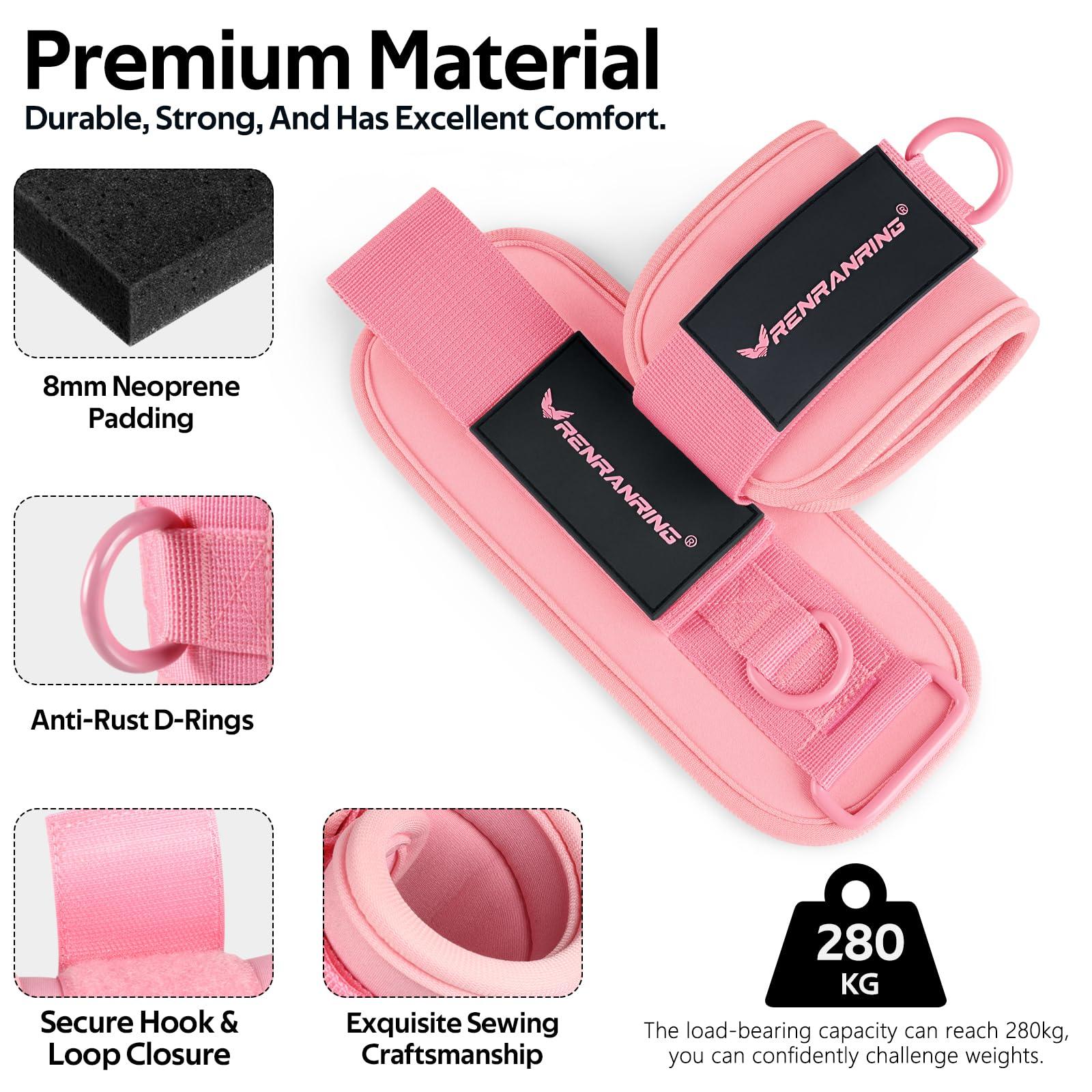 Ankle Resistance Bands, Ankle Bands for Working Out with Cuffs, Ankle Resistance Band, Glutes Workout Equipment, Butt Exercise Equipment for Women Legs and Glutes - Image 2