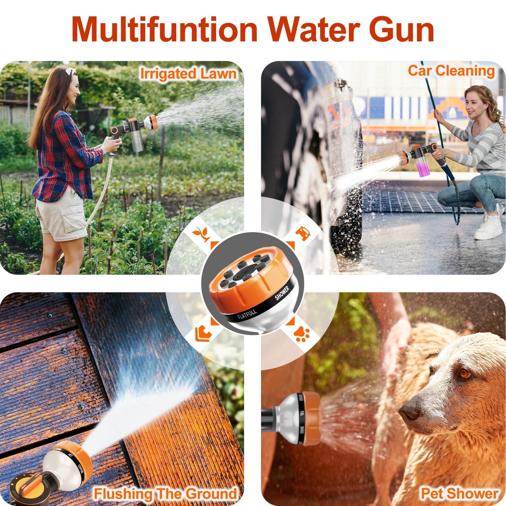 Upgraded Dog Wash Hose Attachment, Dog Shower Attachment,8-in-1 Mode Dog Shampoo Sprayer with 3.5oz 100cc Soap Dispenser, for Pet Washing Irrigated Lawn Patio Car Cleaning - Image 7