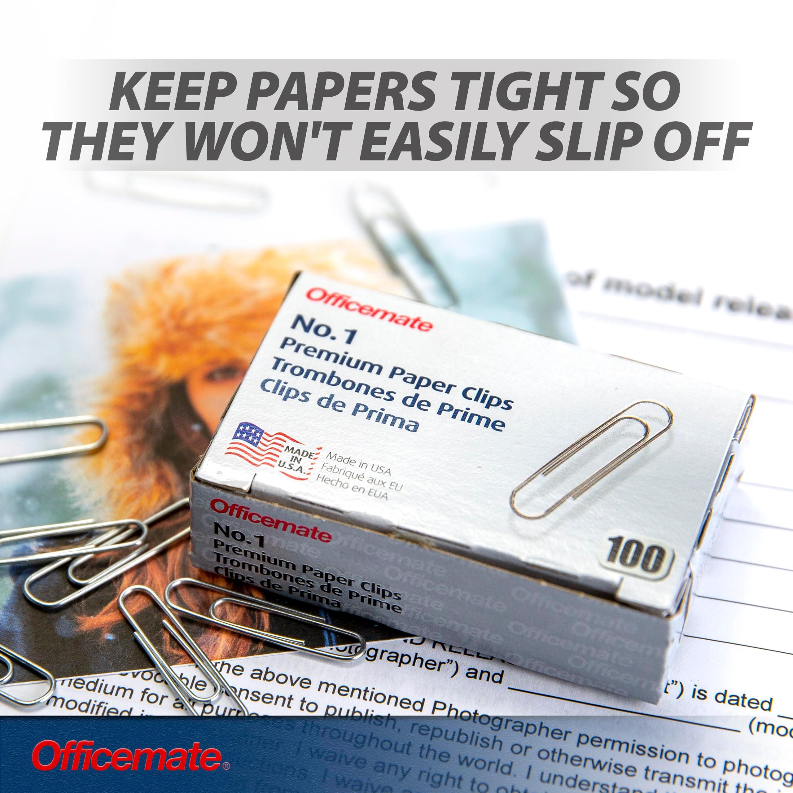 Officemate Premium #1 Paper Clips, 1,000 Paper Clips (10 Boxes of 100 Each) (99916) , Silver - Image 4