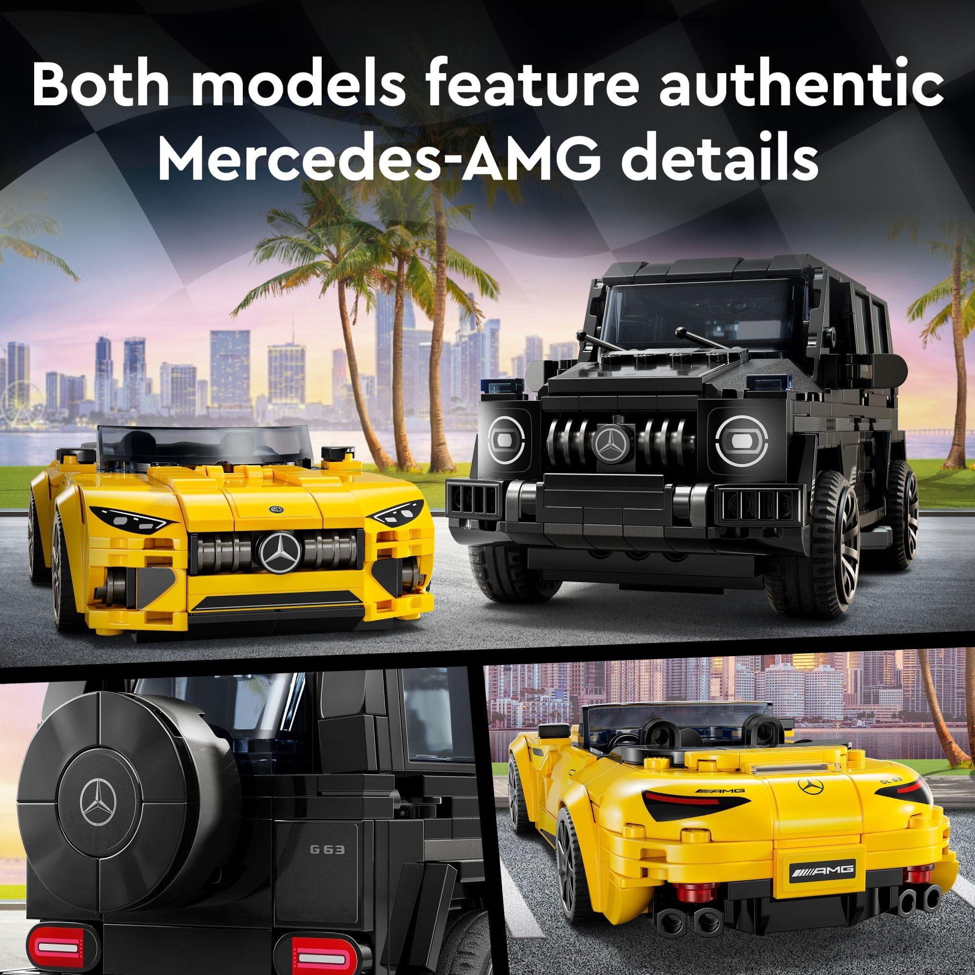 LEGO Speed Champions Mercedes-AMG G 63 & Mercedes-AMG SL 63 F1 Toy Car, Formula 1 Vehicle Set for Kids, 2 Building Sets with 2 Driver Minifigures, Convertible Toy Car Gift for Boys and Girls, 76924 - Image 3