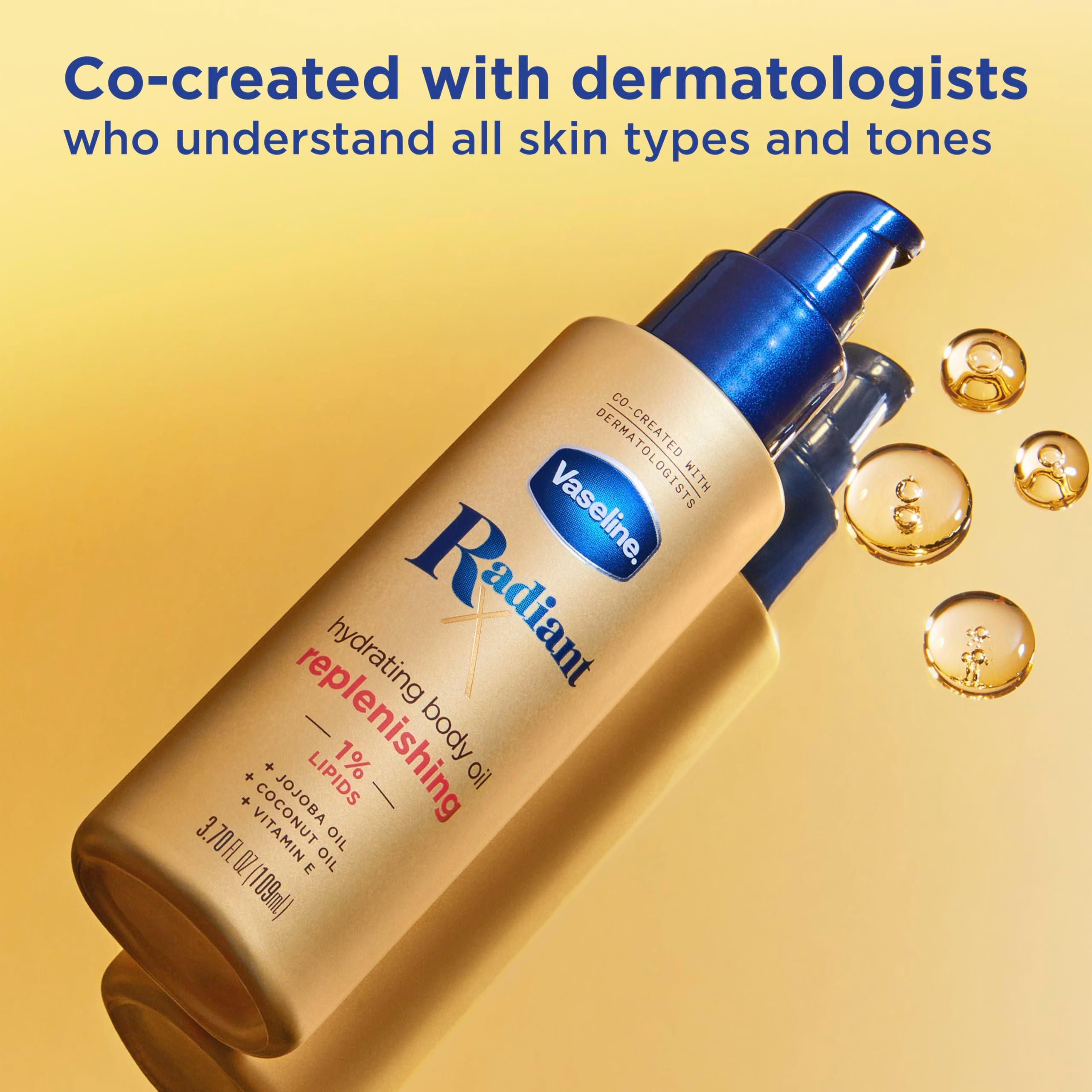 Vaseline Radiant X Replenishing and Hydrating Body Oil with 1% Lipids, Jojoba Oil, Coconut Oil, & Vitamin E 3.7 oz - Image 7