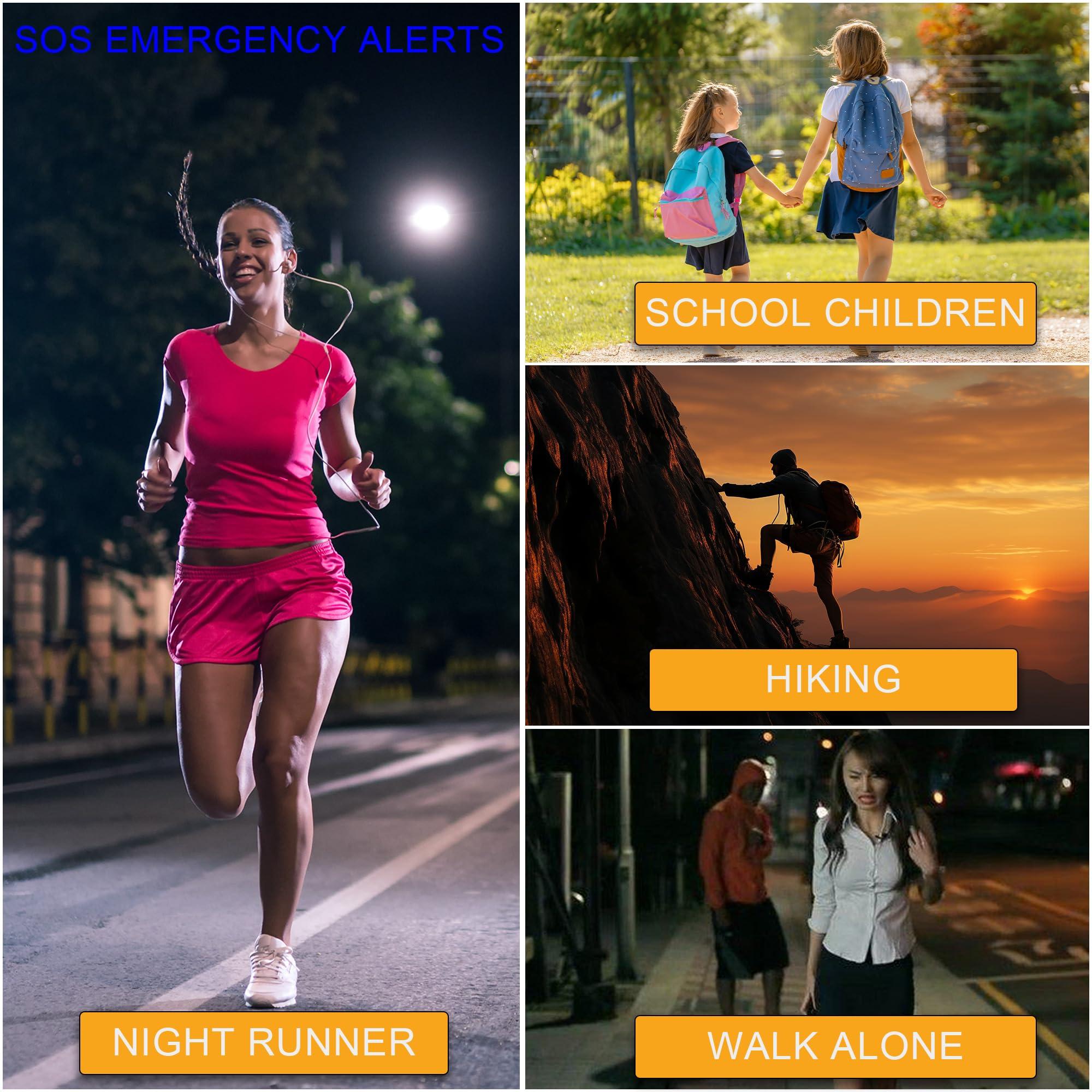 130dB Keychain Siren Strobe Light. Loud Sound Personal Safety Alarm with Carabiner. SOS Emergency Alerts for Women, Girls, School Children, Night Runners, Hiking. Bear Alarm Deterrent.Pink - Image 8
