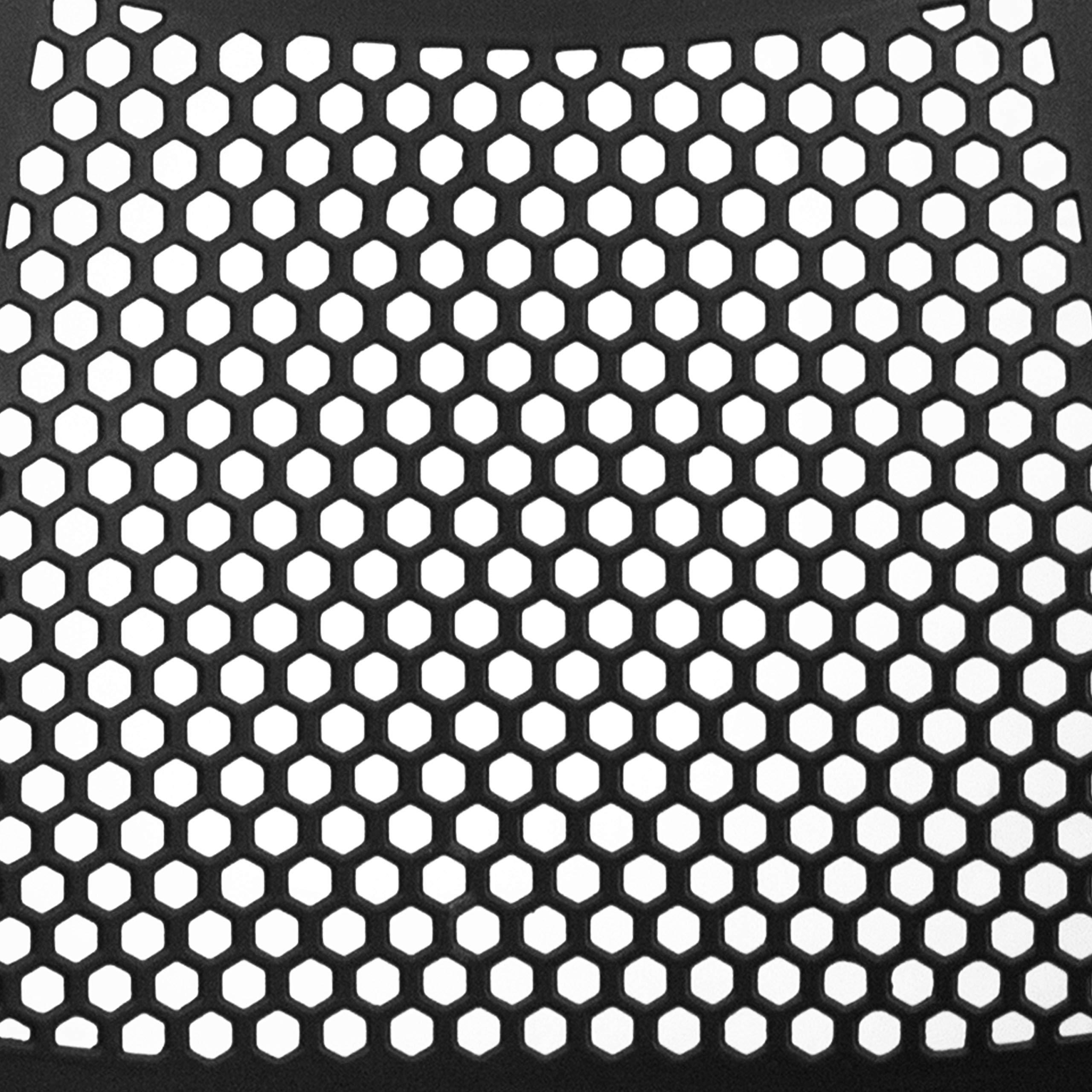 Flash Furniture Hercules Series Contoured Lobby Chairs with Air-Vent Honeycomb Backs, Ergonomic Stacking Chairs for Offices, Set of 5, Black - Image 16