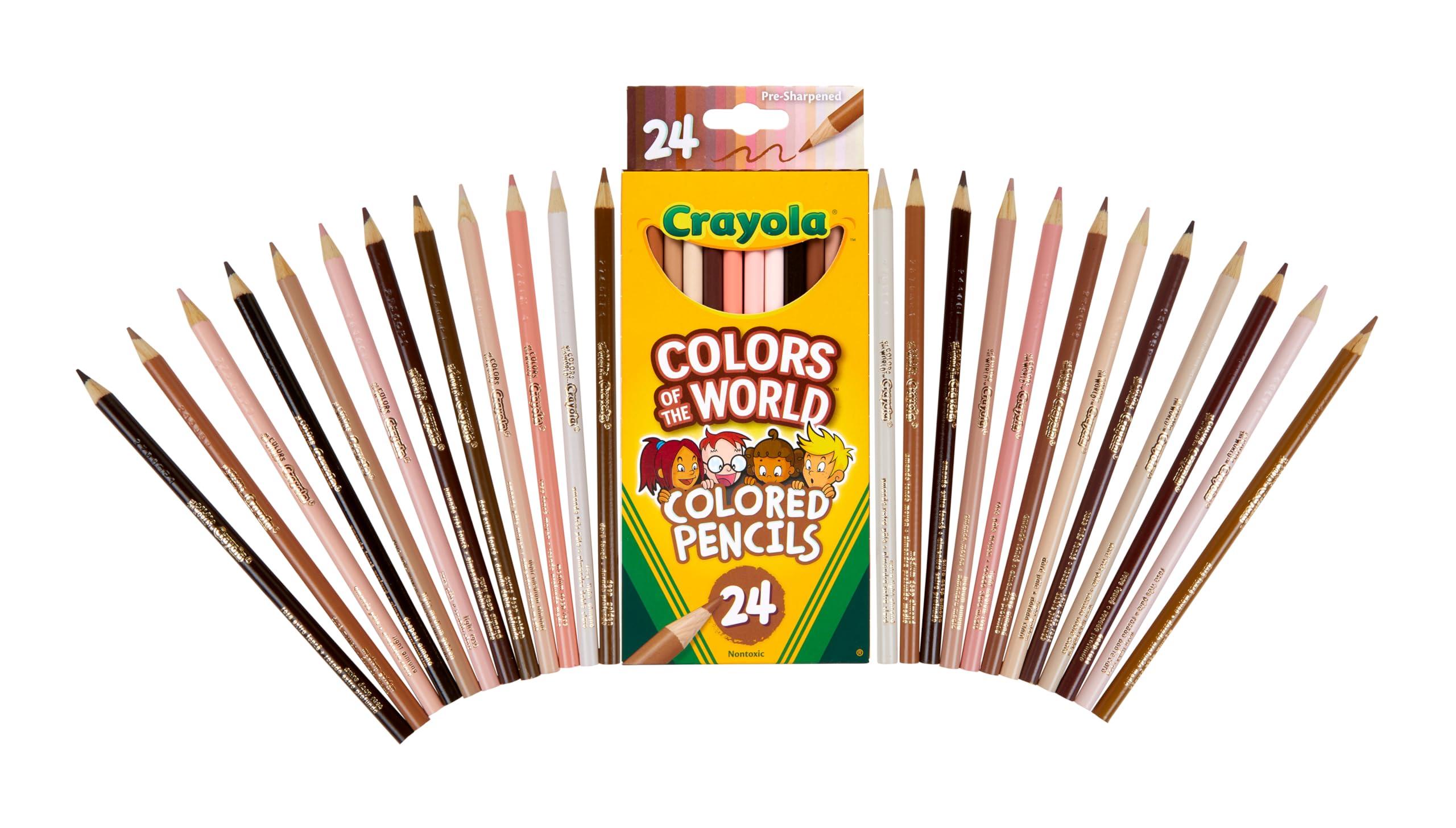 Crayola Colors of the World Colored Pencil Set (24ct), Skin Tone Colored Pencils for Kids, Coloring Book Pencils, Gifts for Kids - Image 7