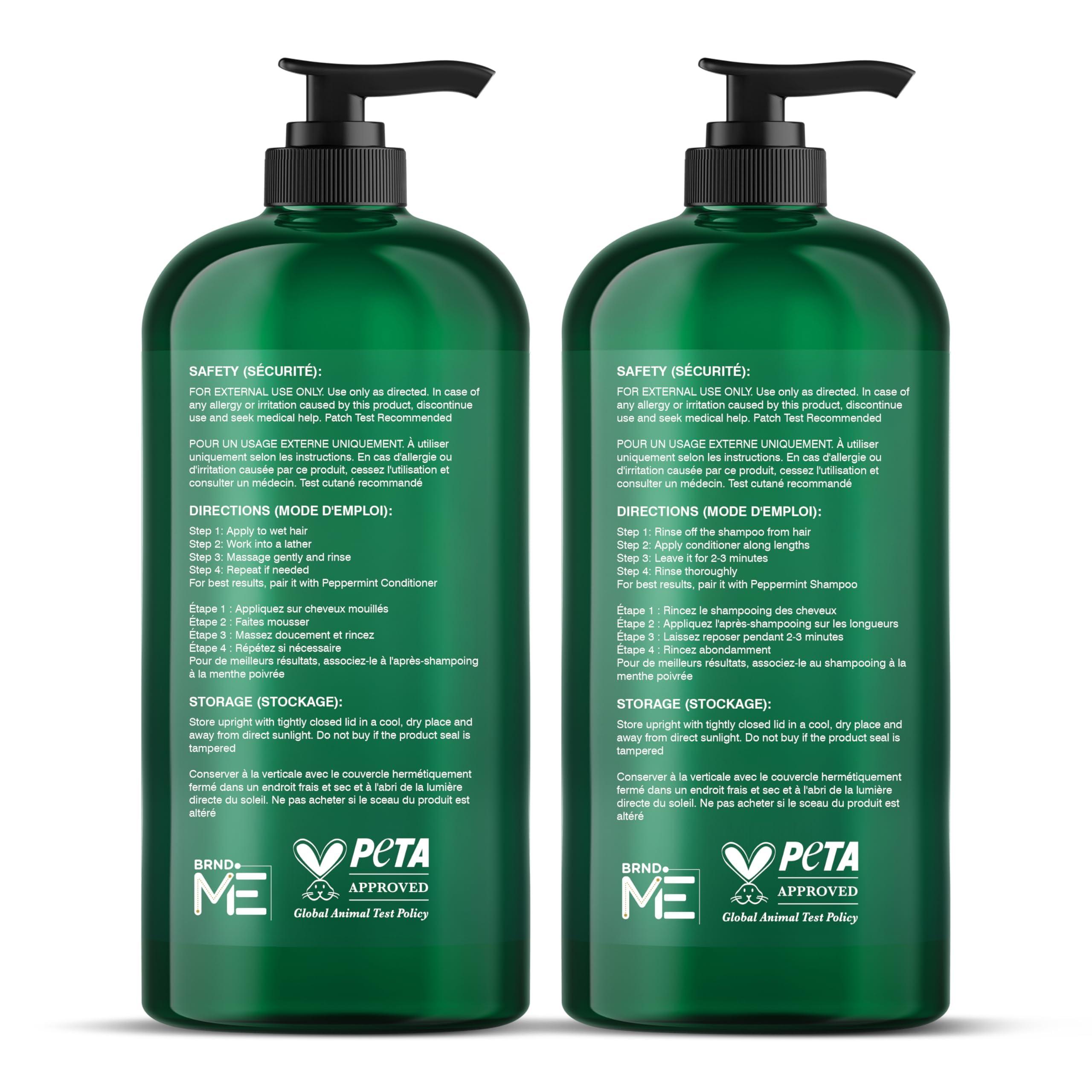 BOTANIC HEARTH Peppermint Oil Shampoo and Conditioner Set - Hair Blooming Formula with Keratin - Fights Hair Loss & Thinning, Promotes Hair Growth-Sulfate Free for Men and Women - 16 fl oz x 2 - Image 2