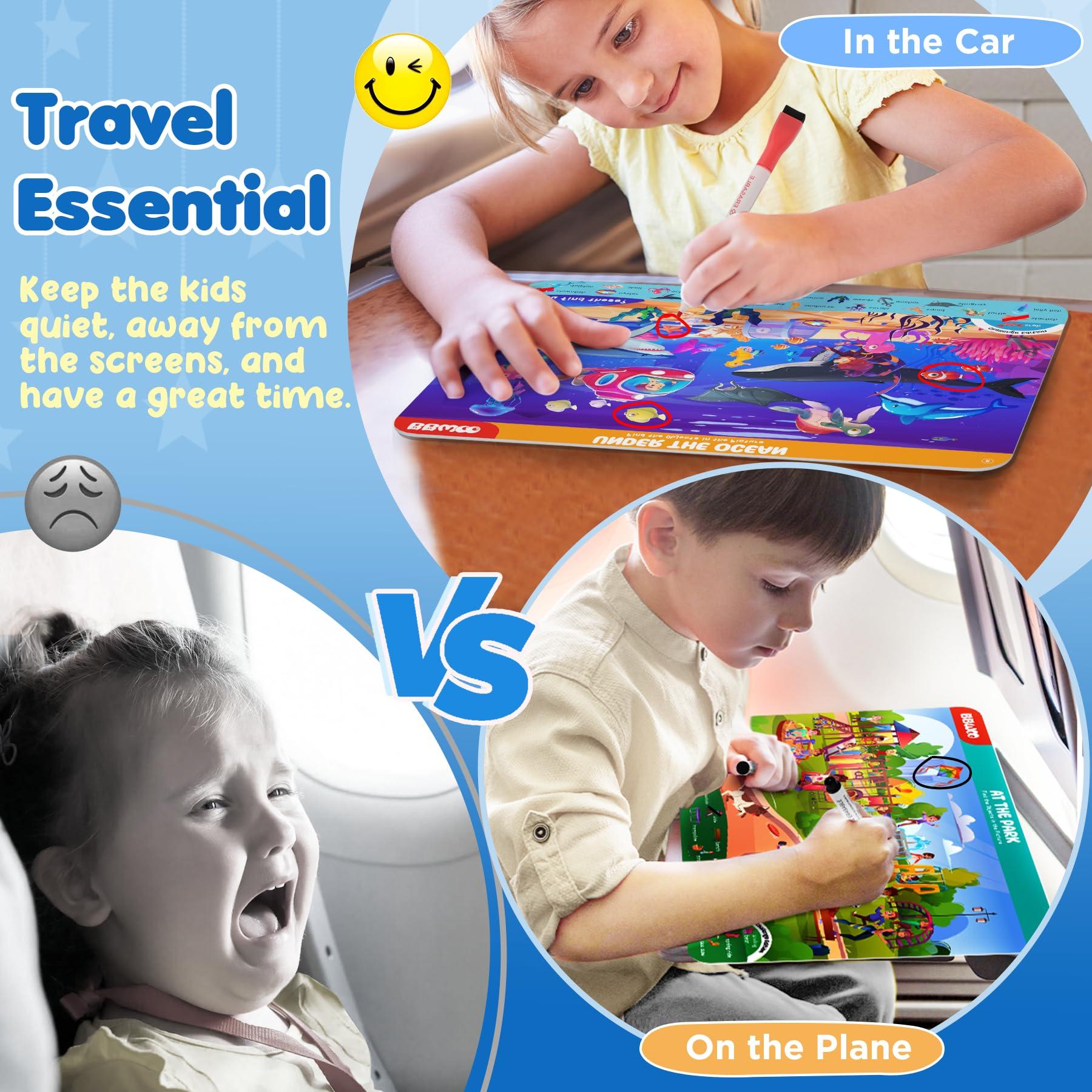 Search and Find Activity Books for Kids Ages 3-5, Toddler Travel Games Toys for Car Airplane, Road Trip Activities for Kids Games 4-8, Preschool Learning Activities, Educational Seek Birthday Gifts - Image 3