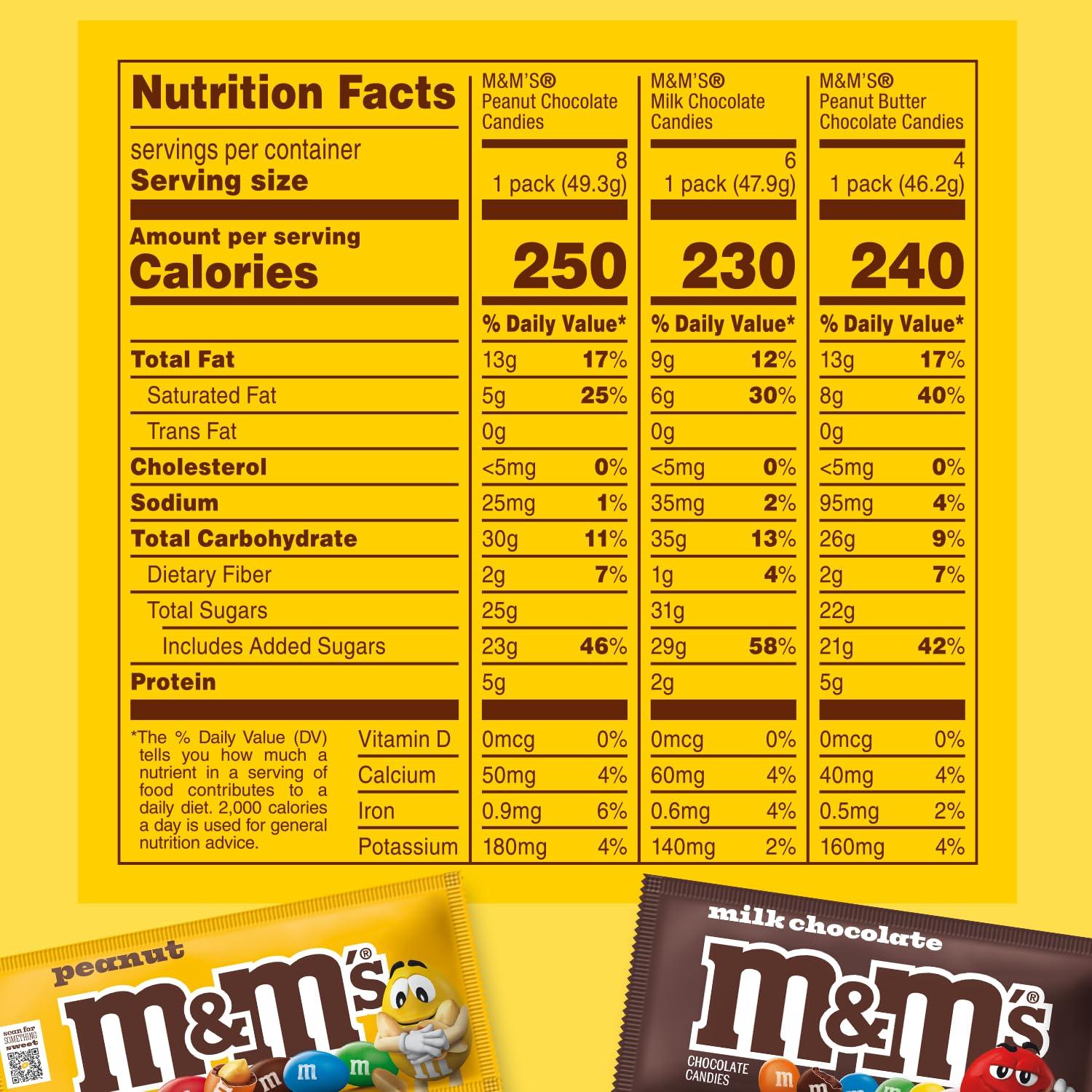 M&M'S Milk Chocolate Summer Candy, Variety Pack, Full Size, Pack of 18 Bulk Candy Chocolate - Image 2