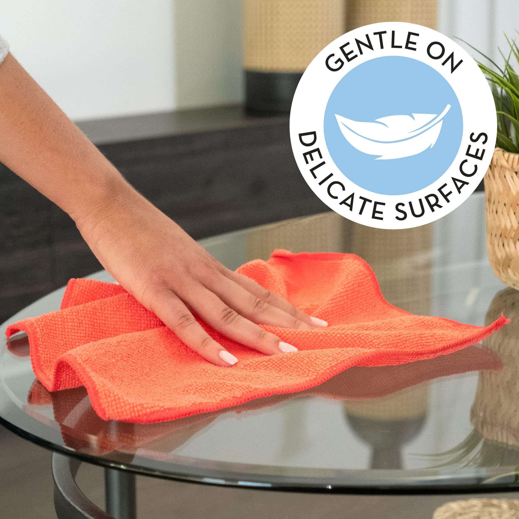 S&T INC. 100 Pack Microfiber Cleaning Cloth, Bulk Towels for Home, Reusable Microfiber Towels for Cars, Cleaning Rags, Assorted, 11.5 Inches x 11.5 Inches, 100 Count - Image 4