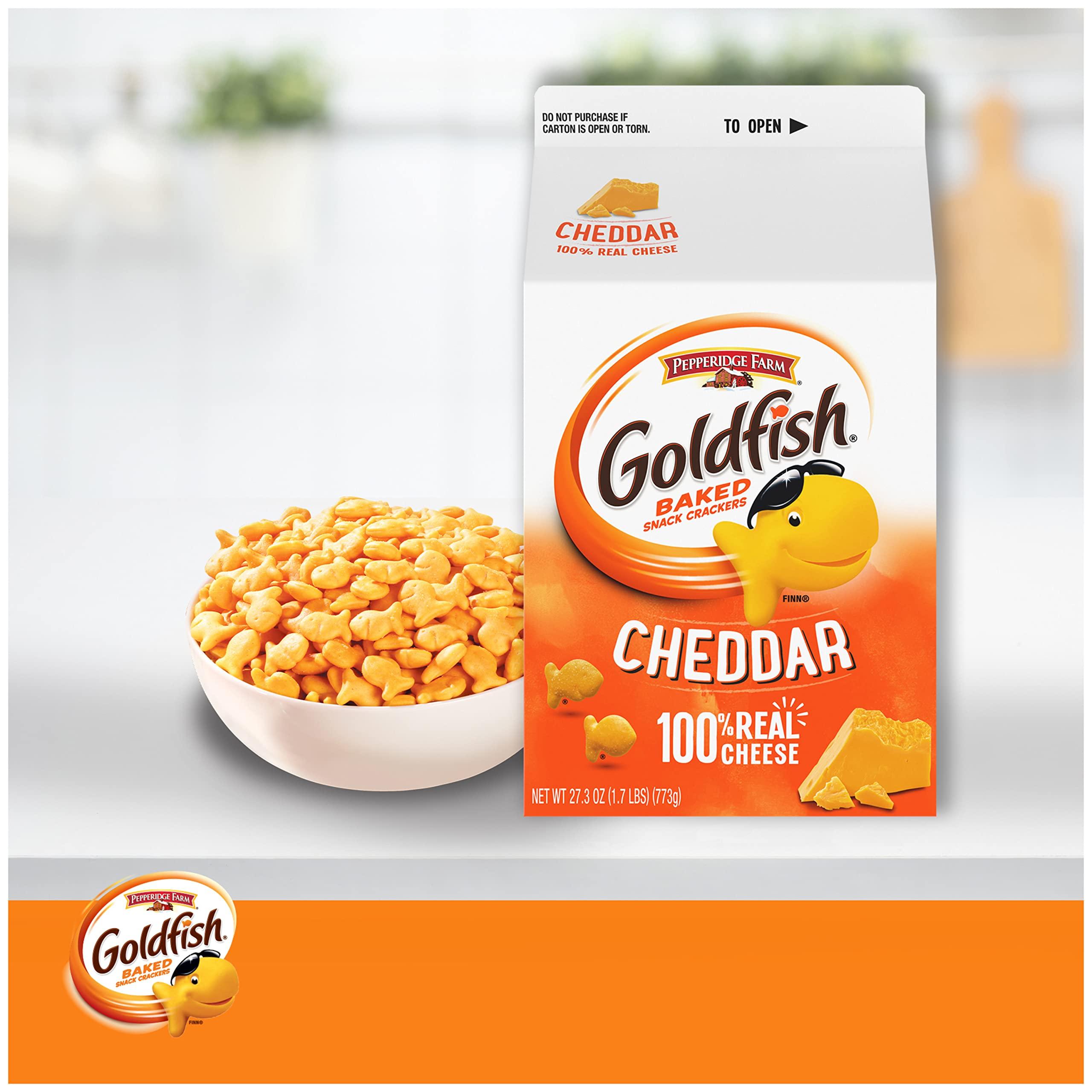 Goldfish Cheddar Cheese Crackers, 27.3 oz Carton - Image 5