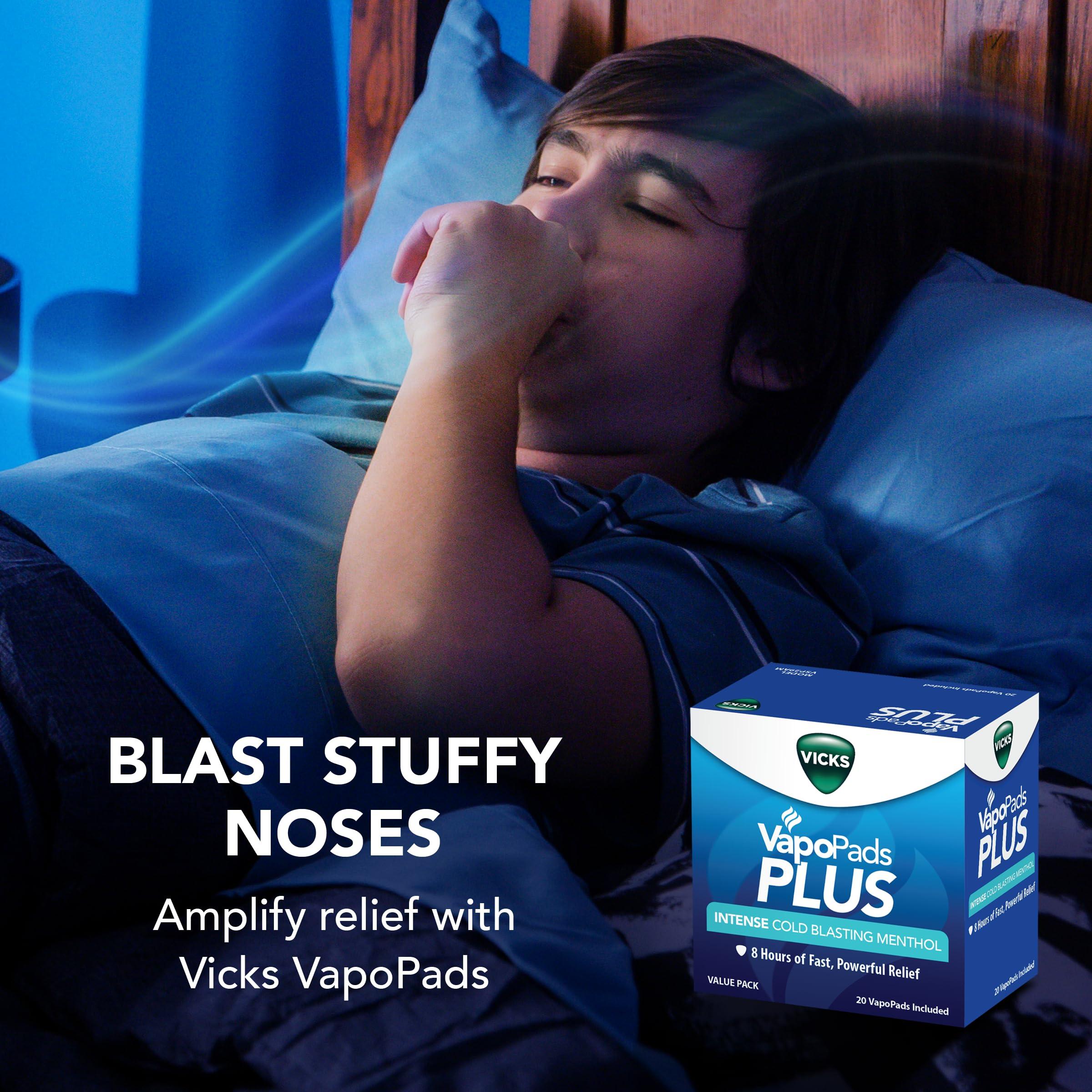 Vicks VapoPads Plus with Intense Cold Blasting Menthol - Vapor Pads Refill for Vicks Humidifiers and Steam Inhalers, Scent Pads for Congestion Relief, FSA/HSA Eligible, 20-Pack, Box Color May Vary - Image 3