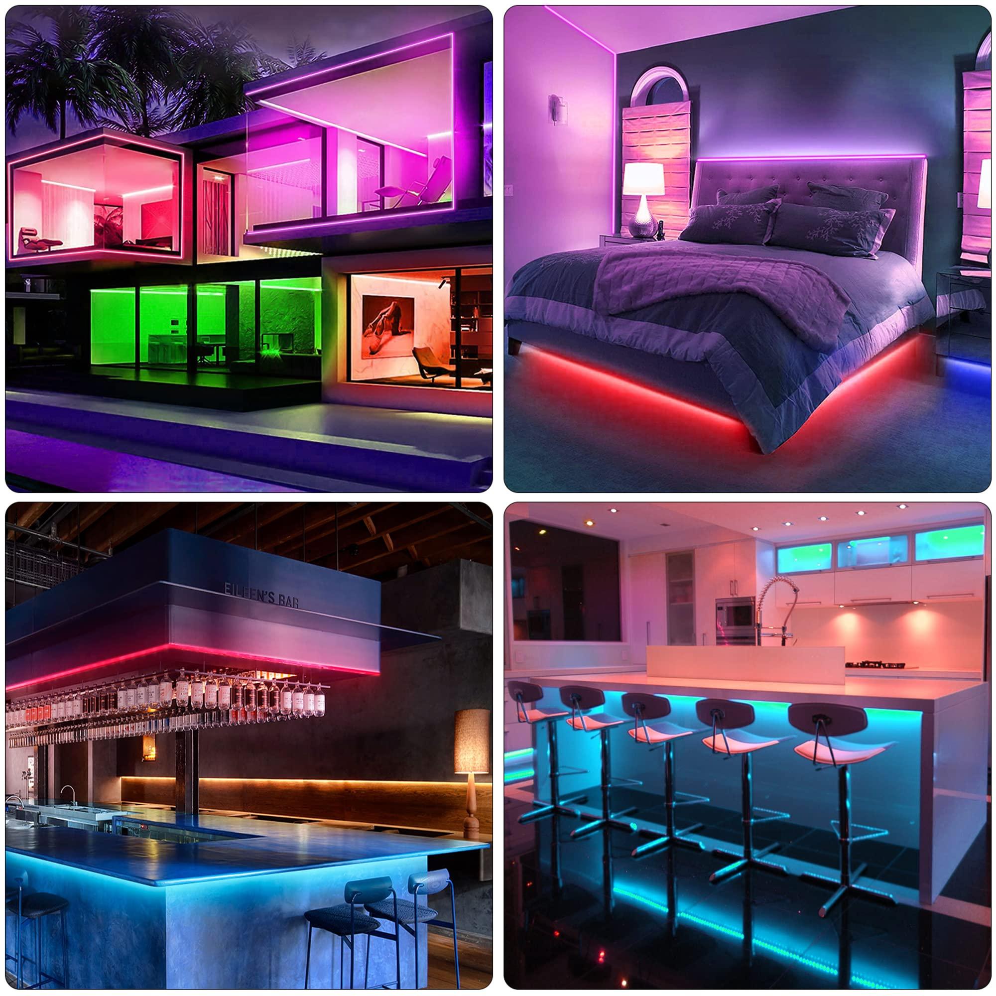 KEELIXIN 65.6ft LED Lights for Bedroom, Music Sync RGB LED Strip Lights with APP & Remote Control, Luces LED para Cuarto, Bluetooth LED Lights for Room, Home Decoration - Image 6