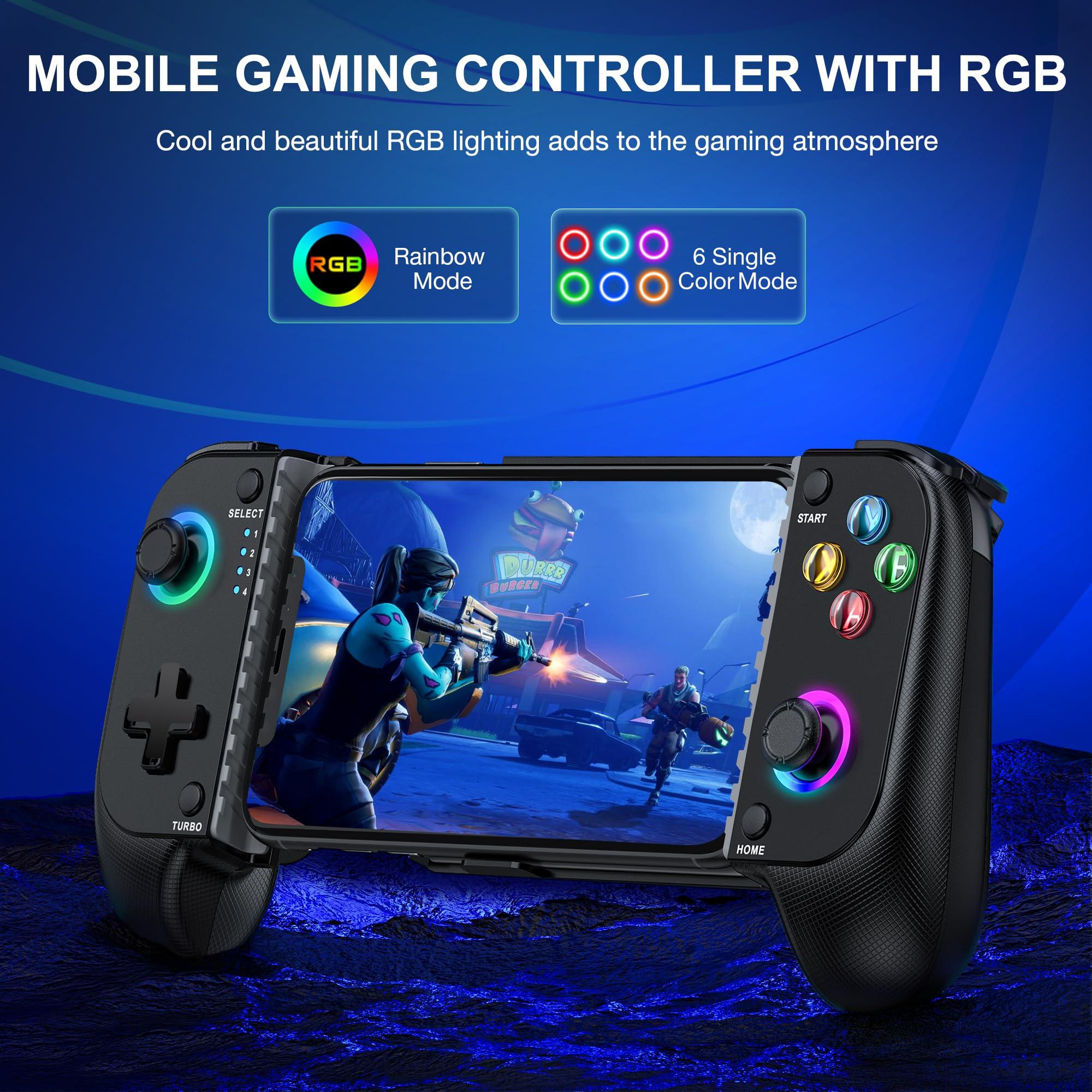 AXYBCOOL Mobile Game Controller for iphone/Android, Wireless Phone Controller with Phone Case Support, Gaming Controller Support Xbox Game Pass, PlayStation, Steam Link,Minecraft - Image 4