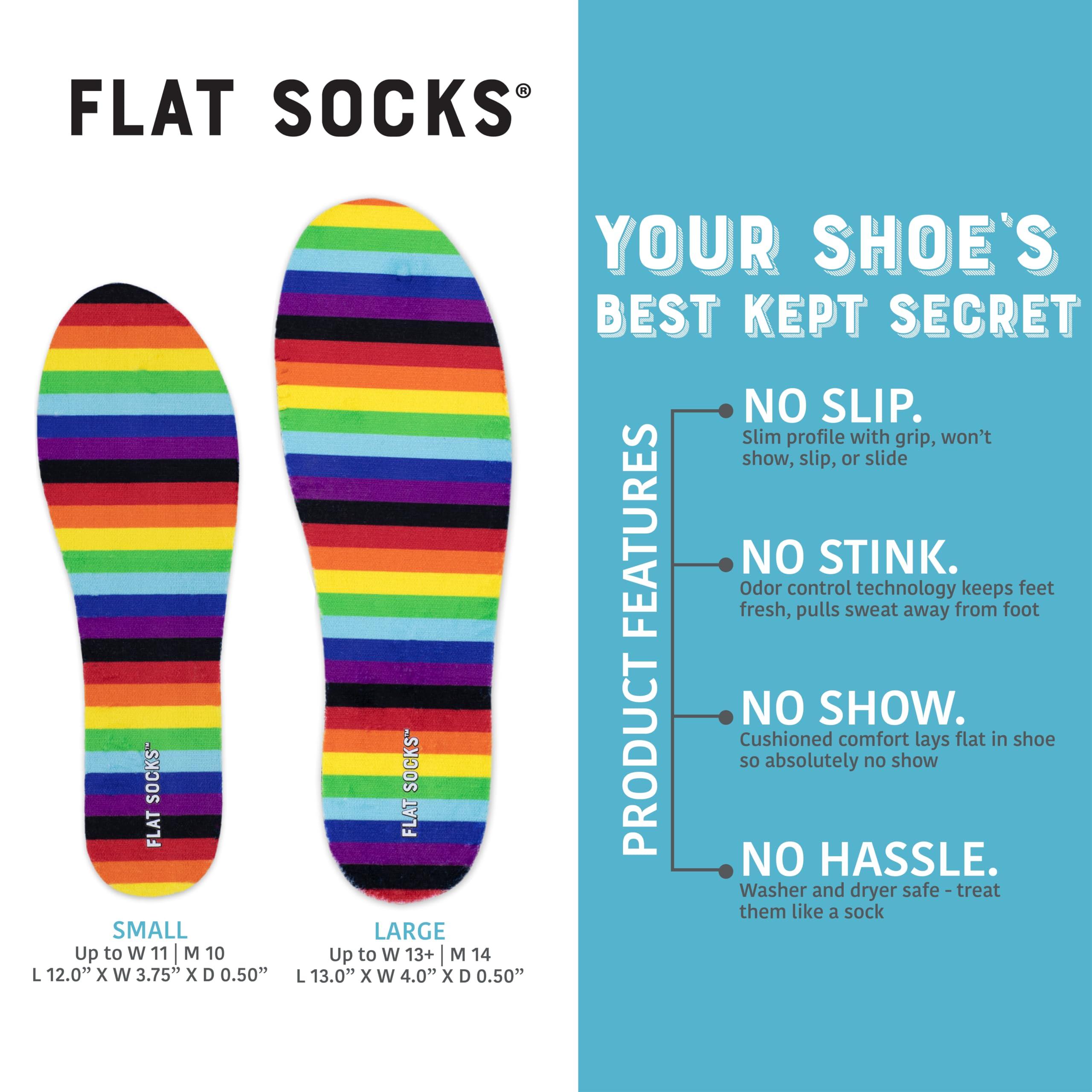 FLAT SOCKS No Show Socks, Sockless Shoe Liner, No Slipping, Odor Control, Washable Barefoot Shoe Insert - Image 5