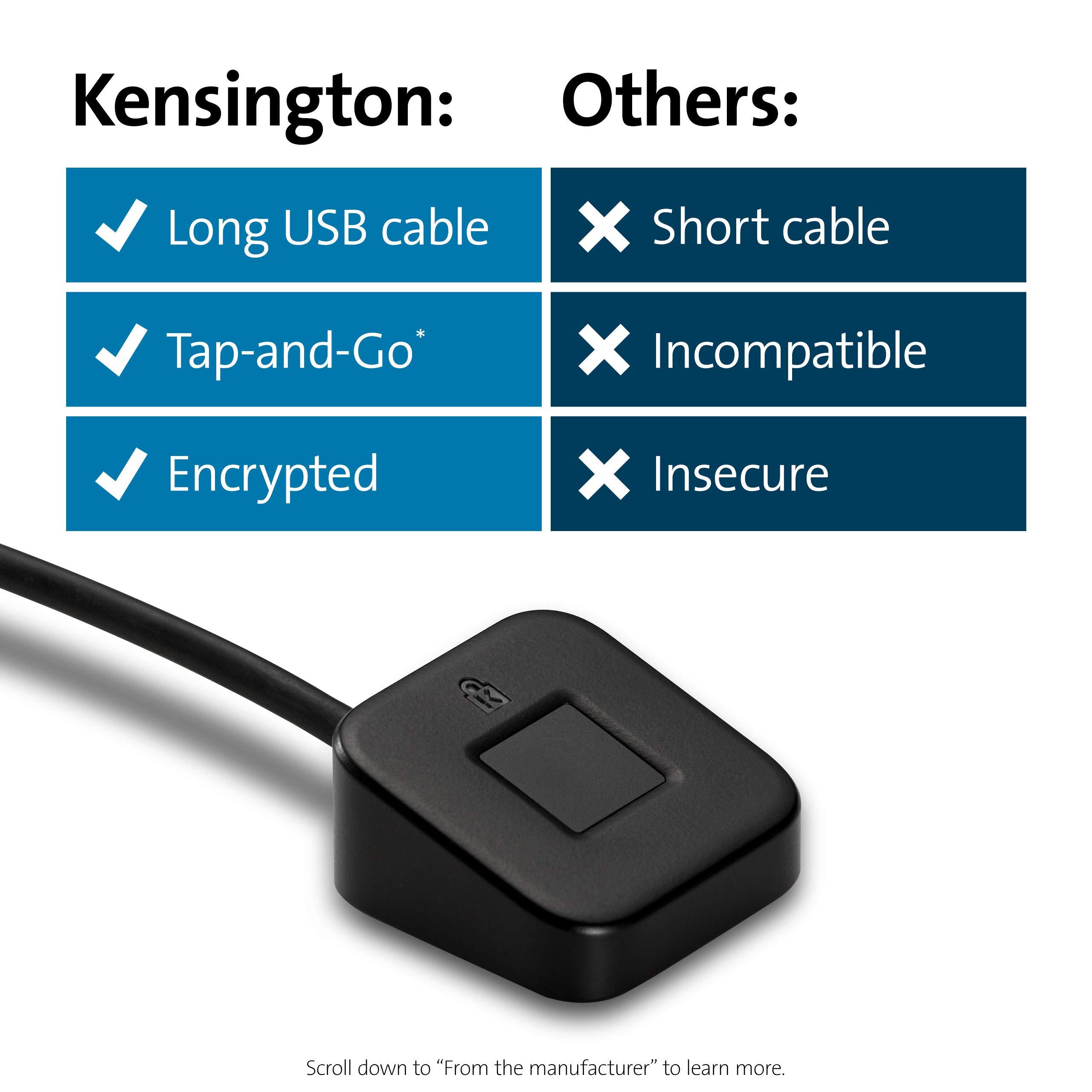 Kensington VeriMark Desktop USB Fingerprint Key Reader - Windows Hello, FIDO U2F, FIDO2 (K62330WW) - Image 8