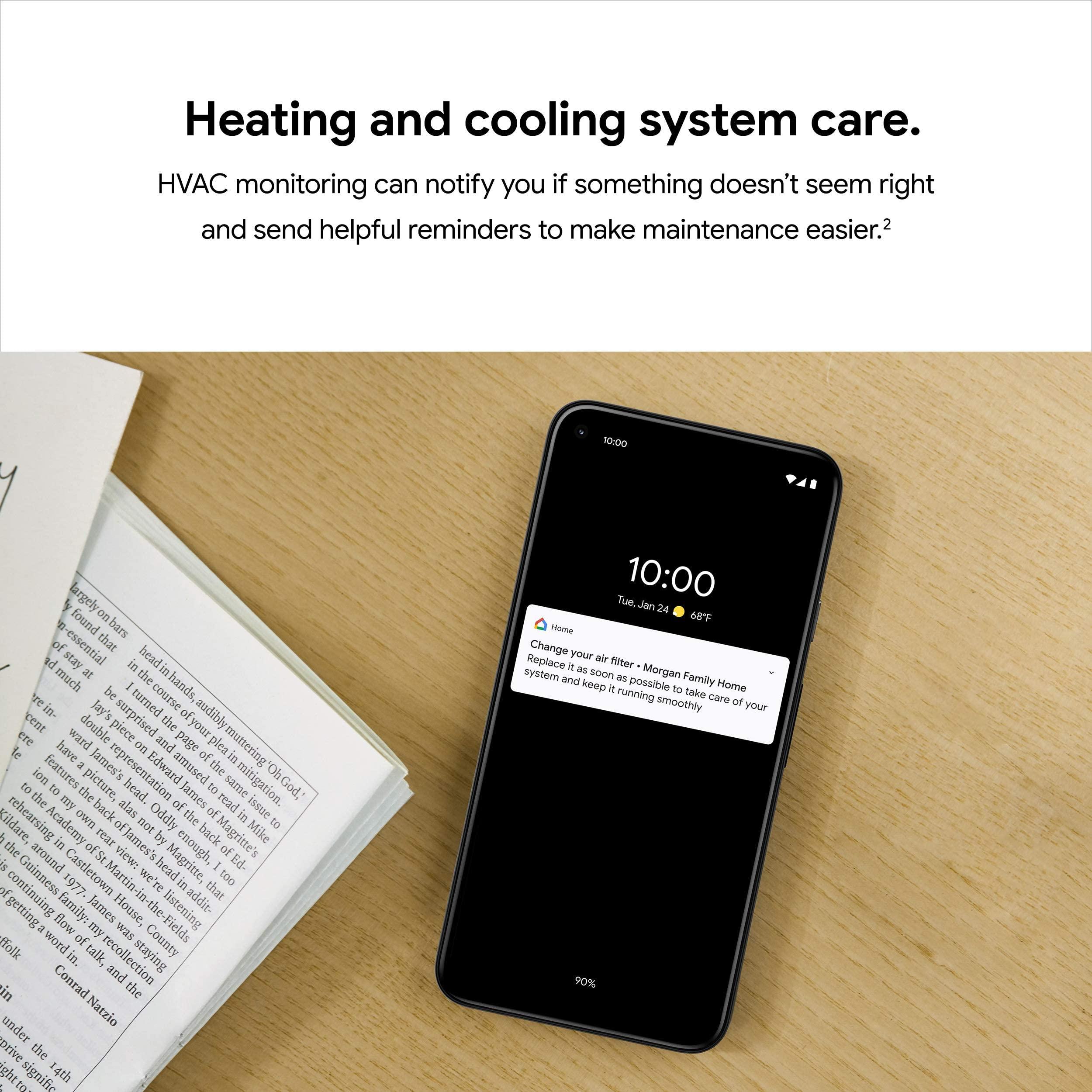 Google Nest Thermostat - Smart Thermostat for Home - Programmable Wifi Thermostat - Charcoal - Image 11