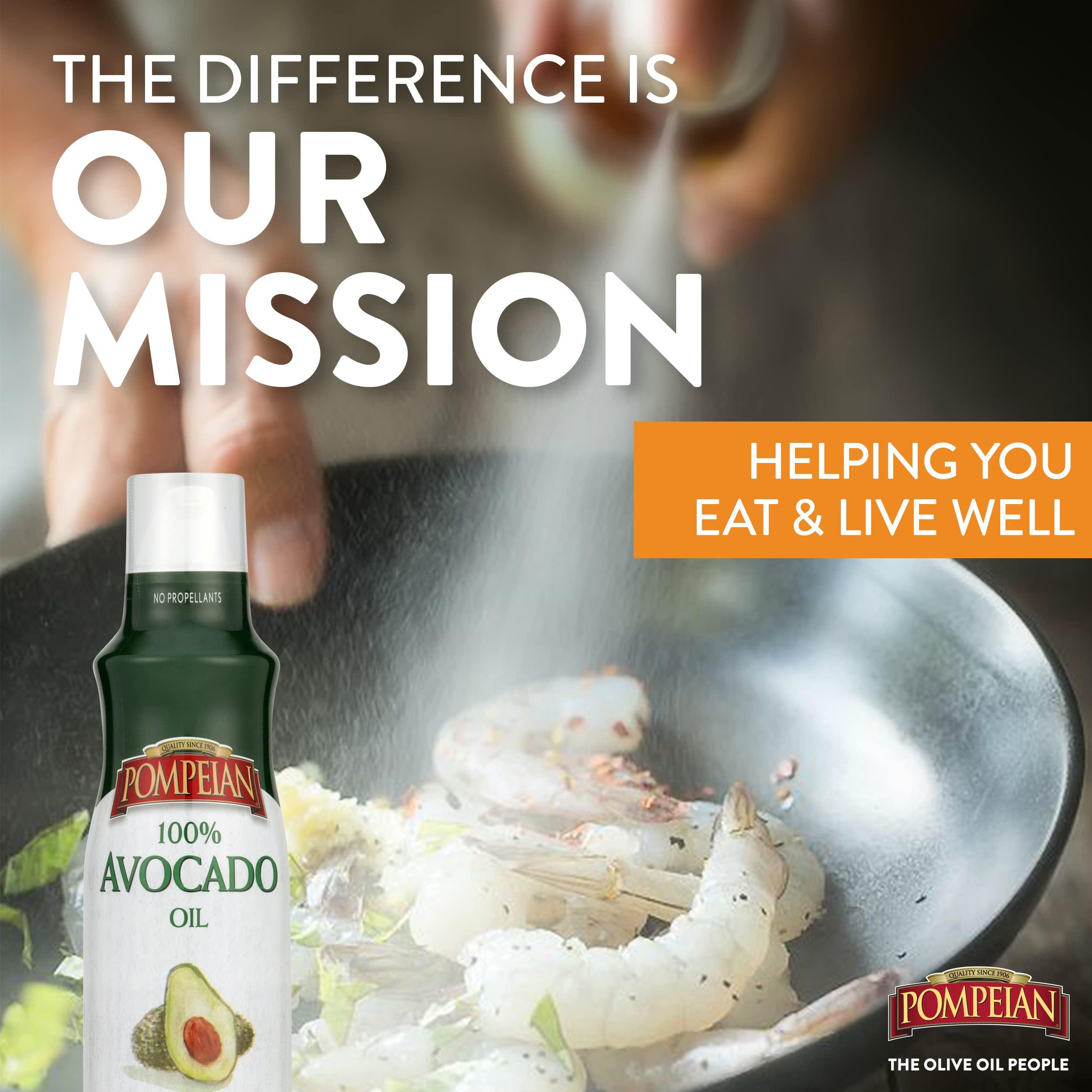 Pompeian 100% Avocado Oil Cooking Spray, Mildly Nutty Flavor, Perfect for High-Heat Cooking, Roasting and Stir-Frying, Naturally Gluten Free, Non-Allergenic, Non-GMO, No Propellant, 5 FL. OZ. - Image 6