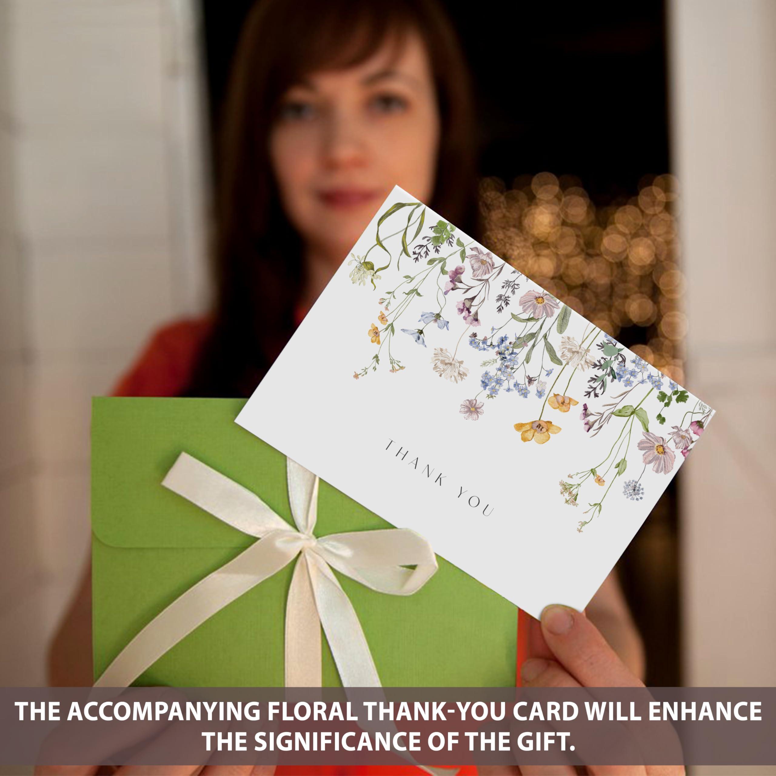 AUDREE Floral Thank You Cards with Envelopes (bulk 100-4x6) - Wildflower Thank You Cards with Envelope and Stickers - Greeting Notes with Envelopes Set for Wedding, Bridal Showers, Baby Showers - Image 4