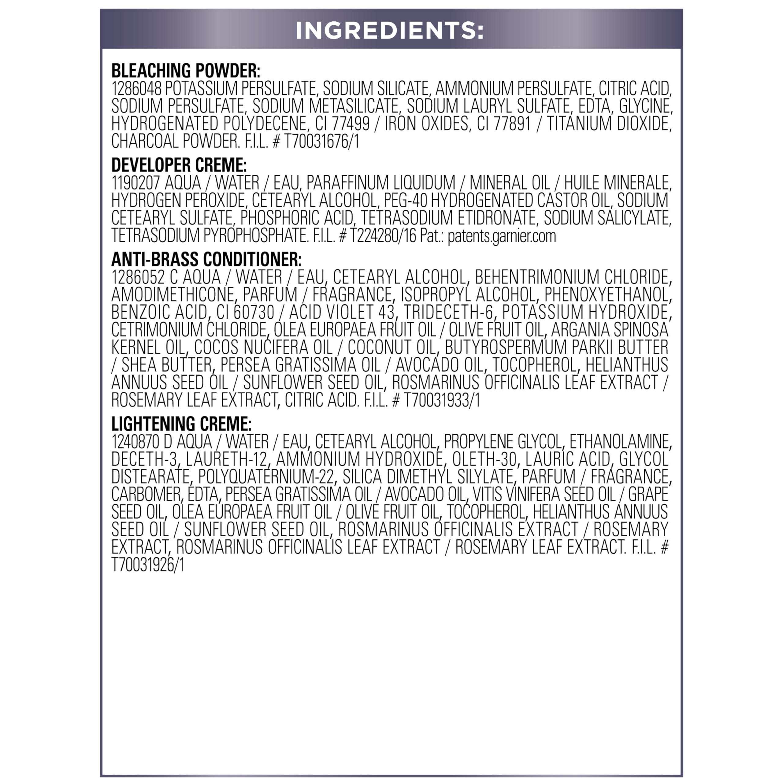 Garnier Hair Color Nutrisse Ultra Color Nourishing Crème, PL3 Ultra Cool Platinum (Charcoal), Permanent Hair Dye, 1 Count (Packaging May Vary) - Image 10