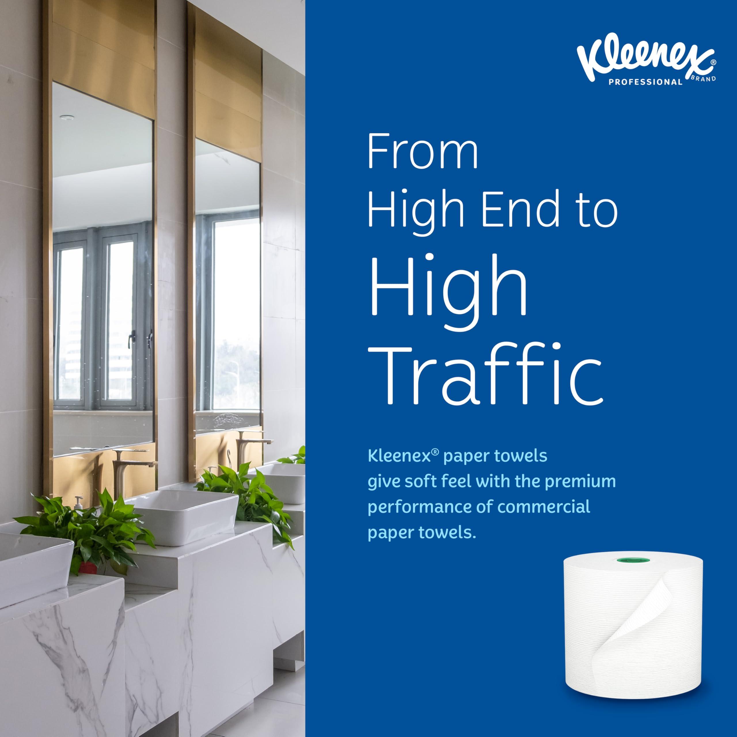 Kleenex Professional Hard Roll Paper Towels, Bulk (25630), Premium Absorbency Pockets, White, for Scott-brand Green Core Dispensers (6 Rolls at 700' Each, 4,200'/Case) - Image 9