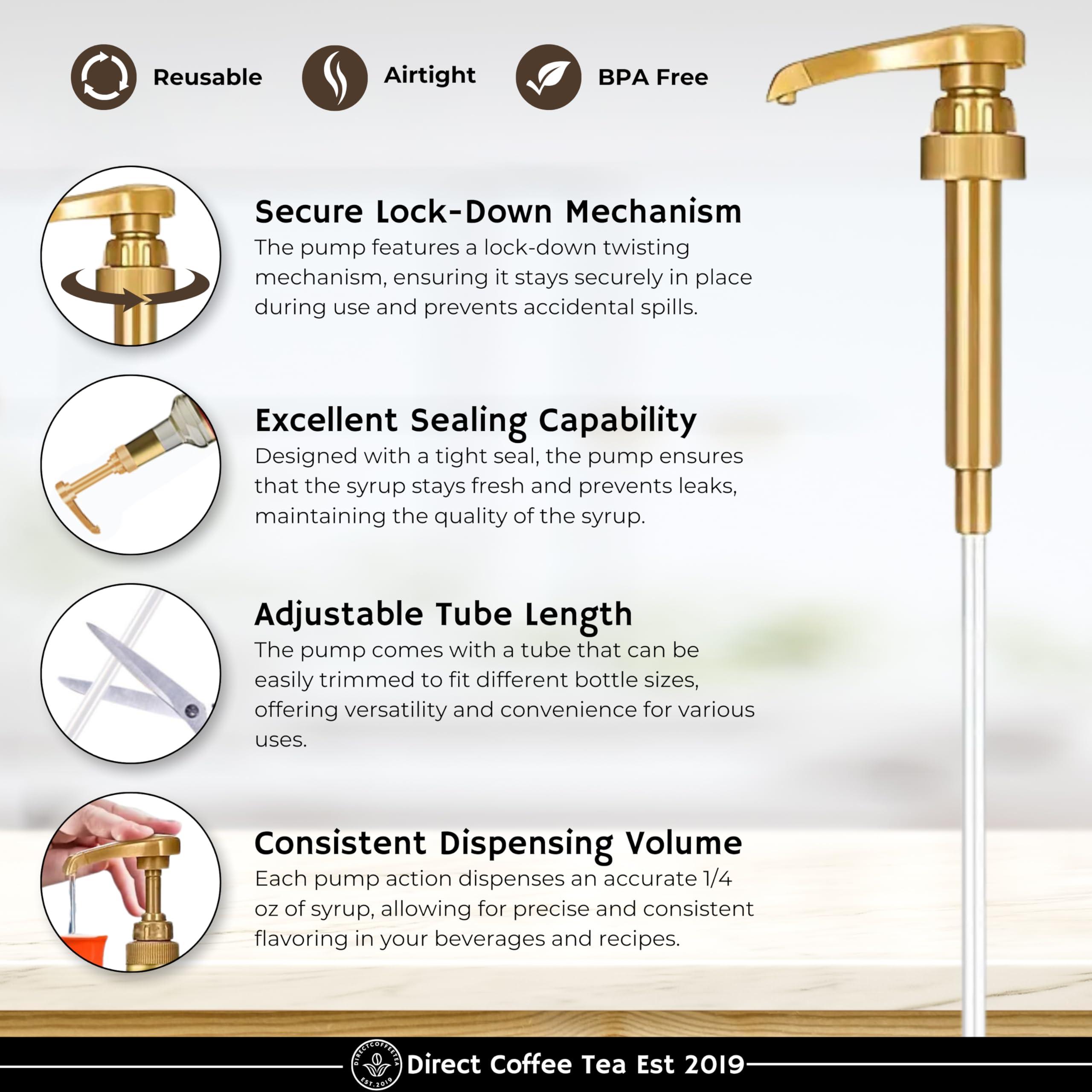 Classic Syrup Bundle – Authentic Cafe-Style Syrup Coffee, Lattes, and Desserts 1-Liter Bottle with Direct Coffee Tea Est 2019 Syrup Pump - Versatile Sweetener - Image 3