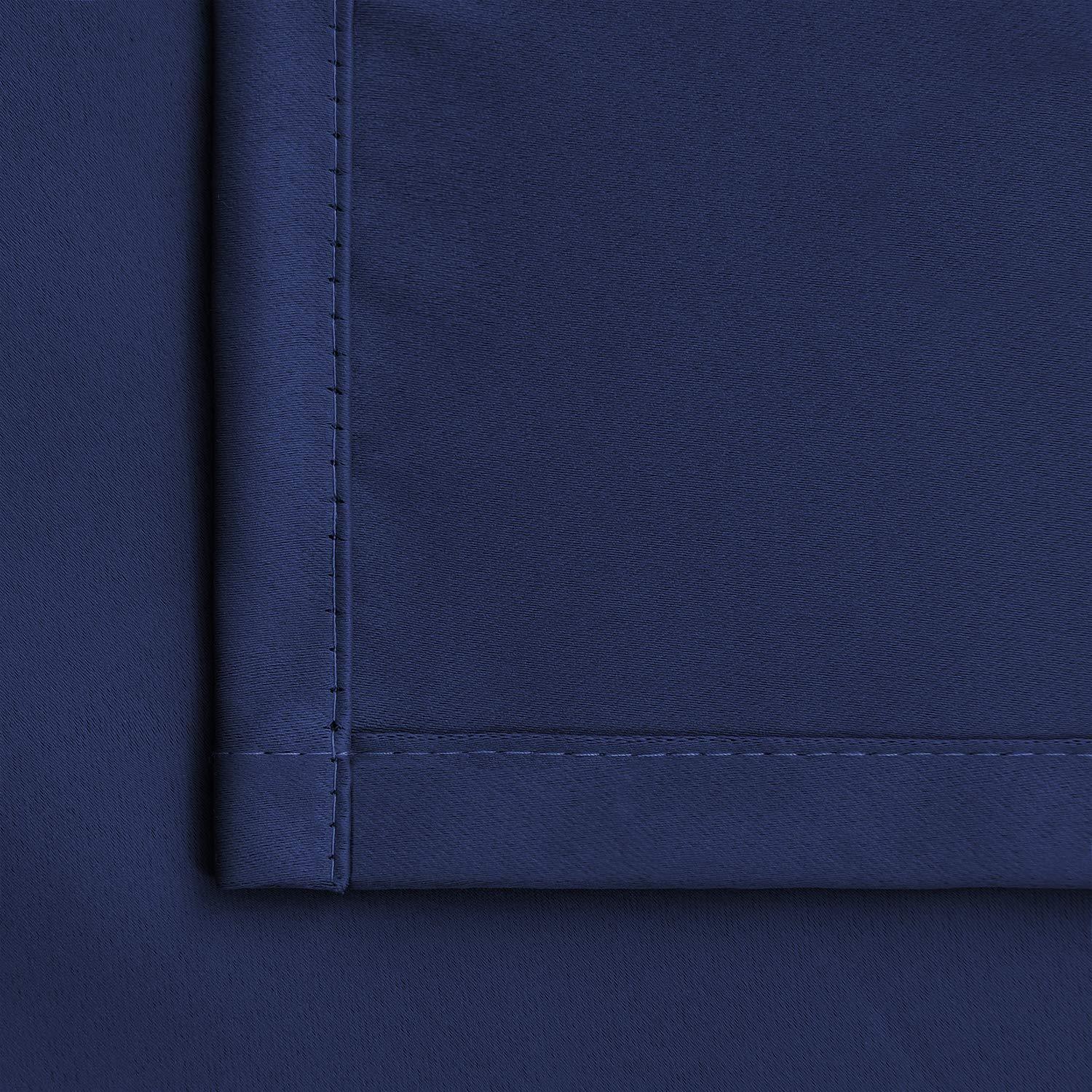 BGment Blackout Curtains for Bedroom 45 Inch Length - Room Darkening Drapes Thermal Insulated with Rod Pocket for Short Living Room Kitchen Bathroom Window, 42 x 45 Inch, 2 Panels, Navy Blue - Image 7