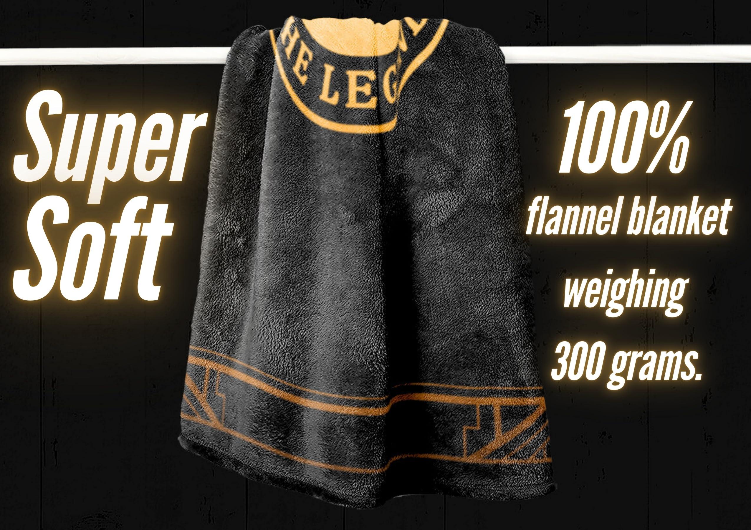 InnoBeta Initial Birthday Gifts for Men, The Man The Myth The Legend Gift Ideas for Dad, Grandpa, Uncle - 300gsm Flannel Blanket - 50"x65"G - Image 3