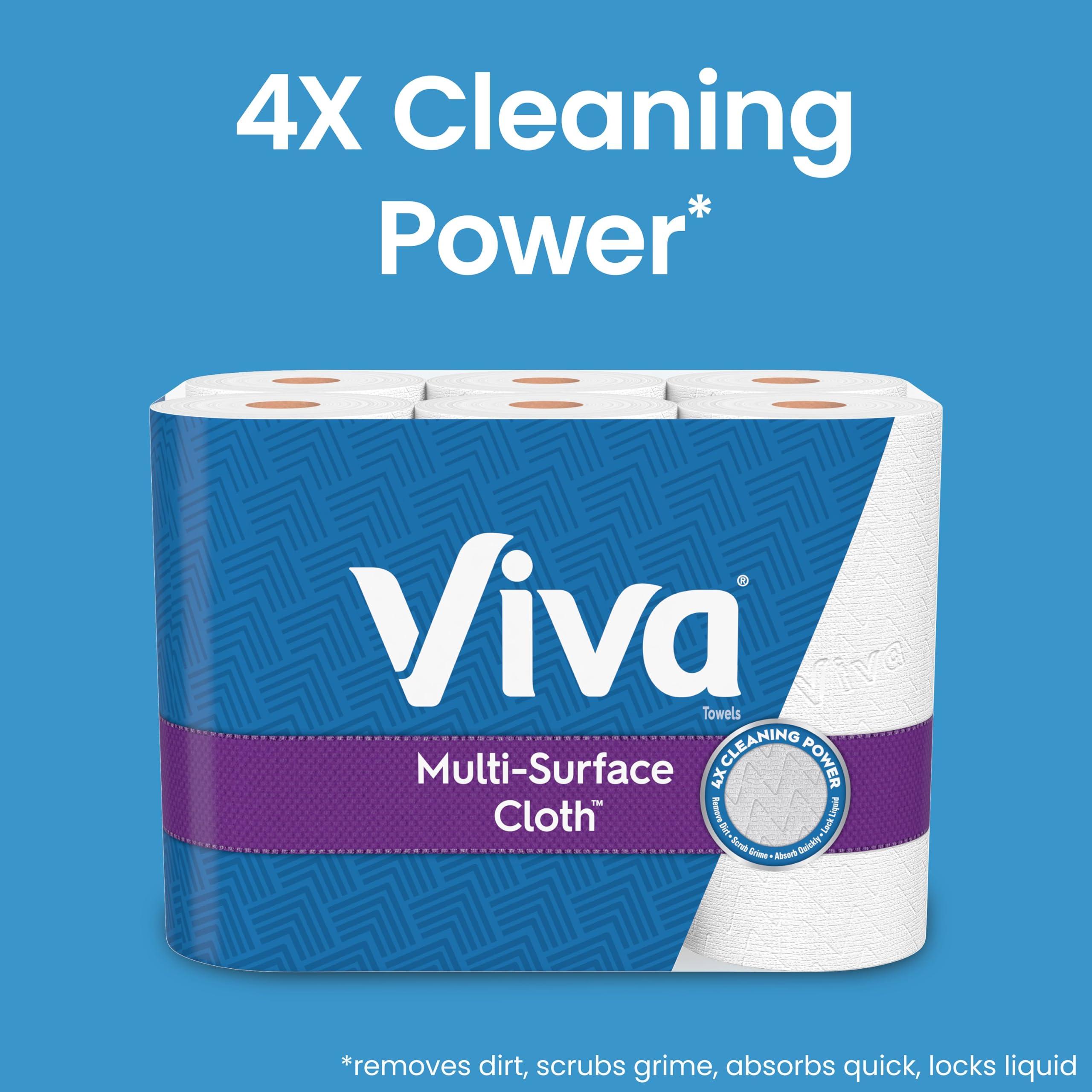 Viva Multi-Surface Cloth Paper Towels, Task Size - 12 Super Rolls (2 Packs of 6) - 81 Sheets Per Roll - Image 3