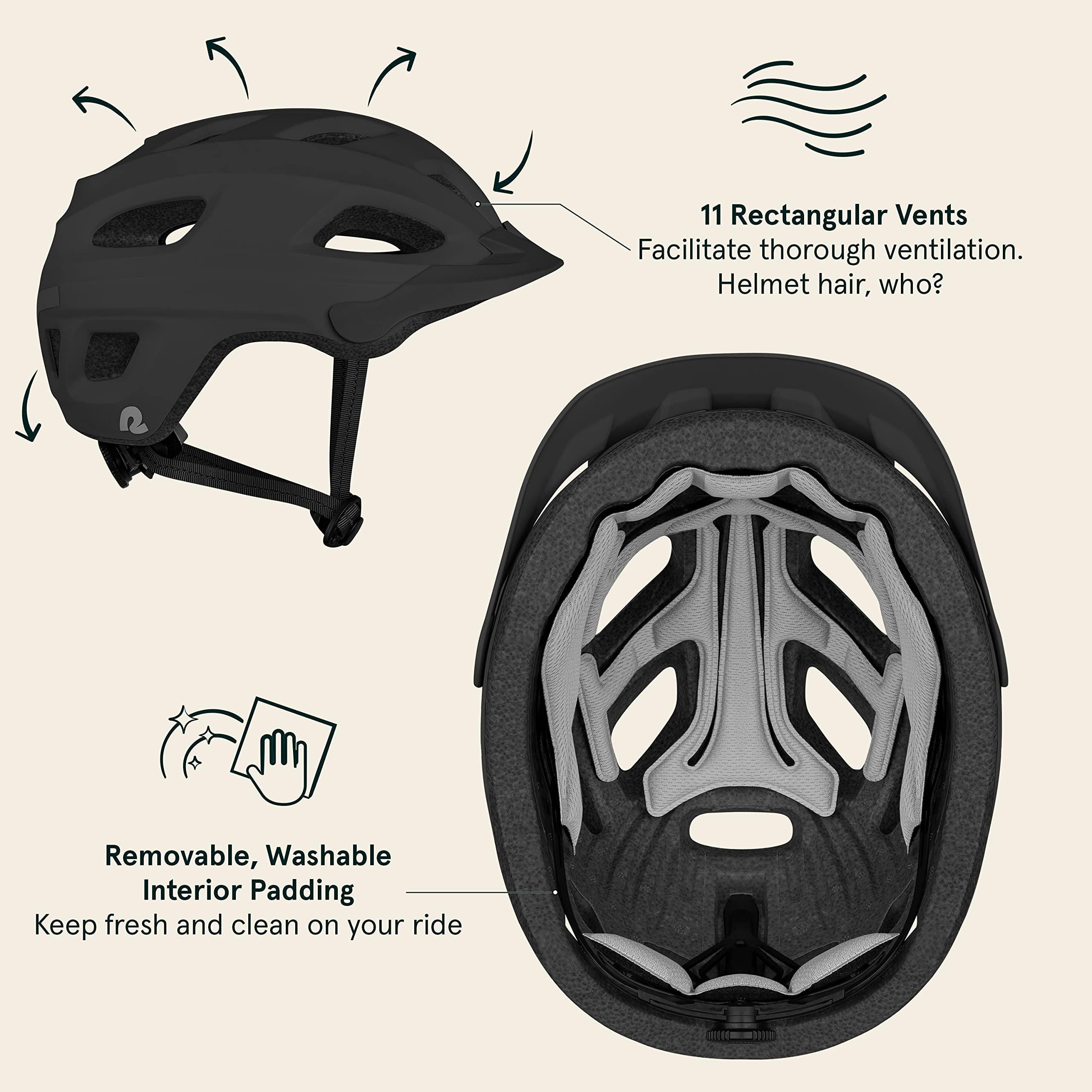 Retrospec Lennon Bike Helmet with LED Safety Light Adjustable Dial & Removable Visor - Image 3