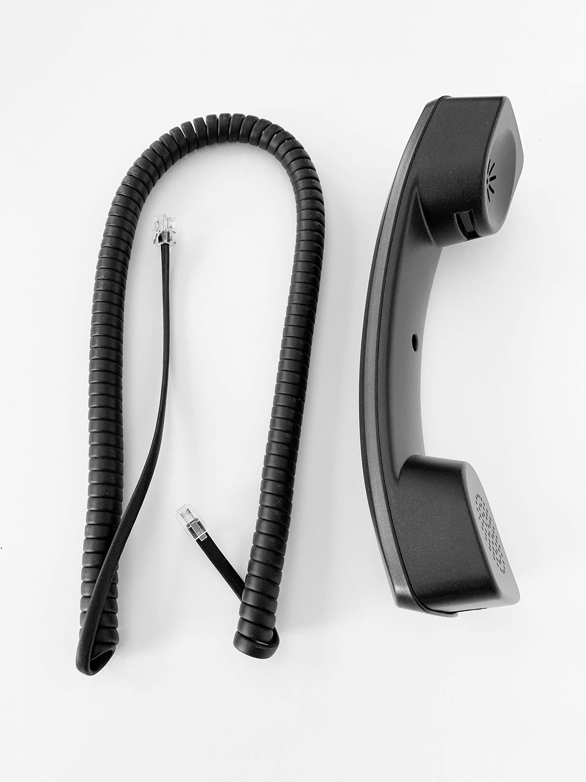 The VoIP Lounge Handset Receiver with Curly Cord for Toshiba DP5000 and IP5000 Series Phone Black DP5008 DP5022-SD DP5122-SD DP5032-SD DP5132-SD IP5022-SD IP5122-SD IP5122-SDC IP5132-SD IP5131-SDL - Image 2