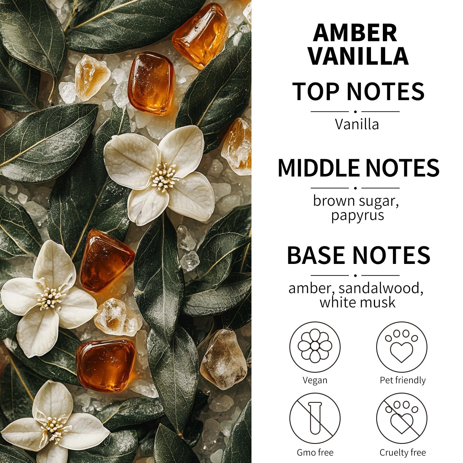 2-Pack Amber Vanilla Car Air Freshener Hanging Long Lasting Car Scent Essential Oil Diffuser Car Perfume Inspired Fragrances for Men for Women by VUTOLLOSA - Image 3