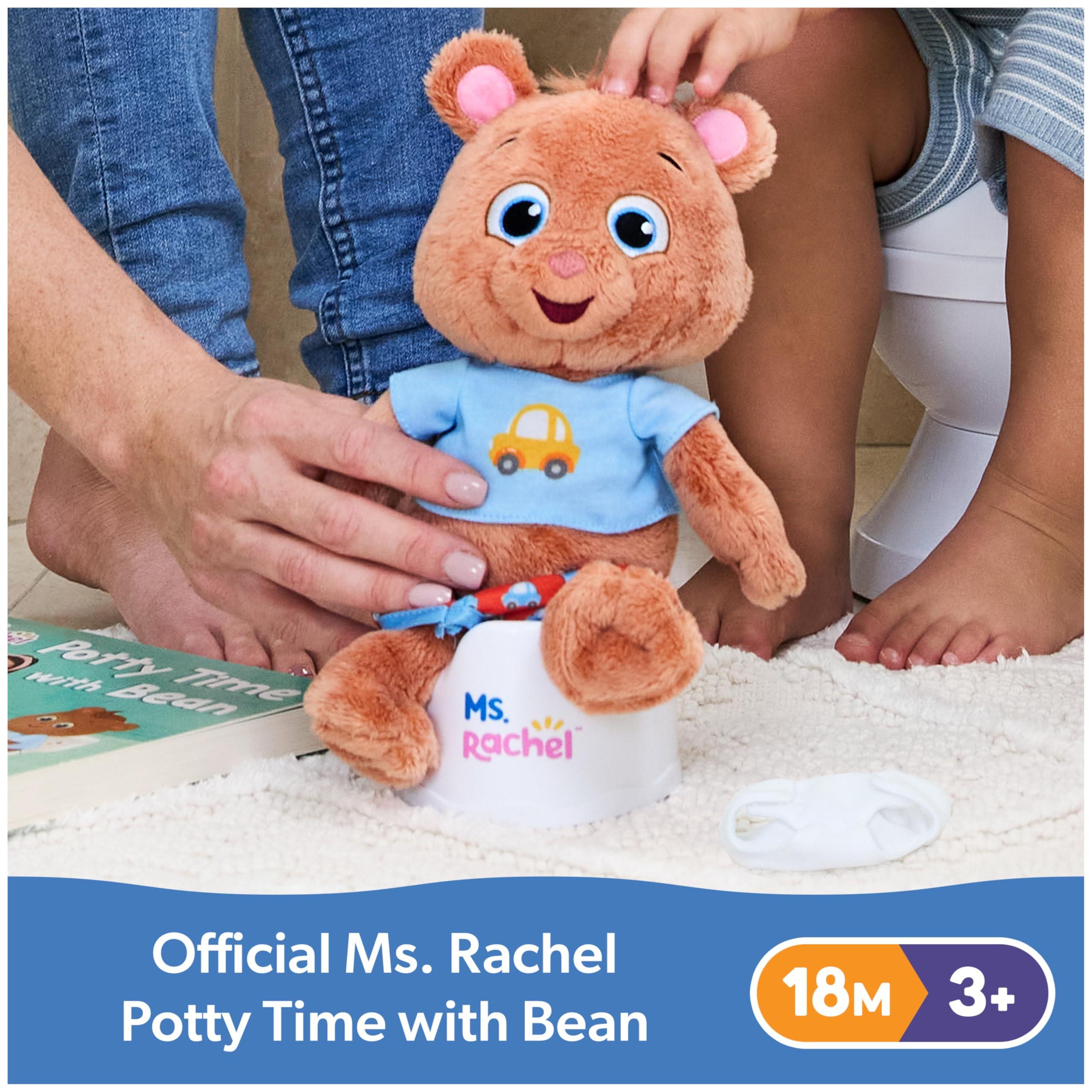 Ms. Rachel Potty Time with Bean, 11” Plush Teddy Bear with Play Toilet & Accessories, Toddler Toys for Girls & Boys for Ages 18 Months to 3+ - Image 2