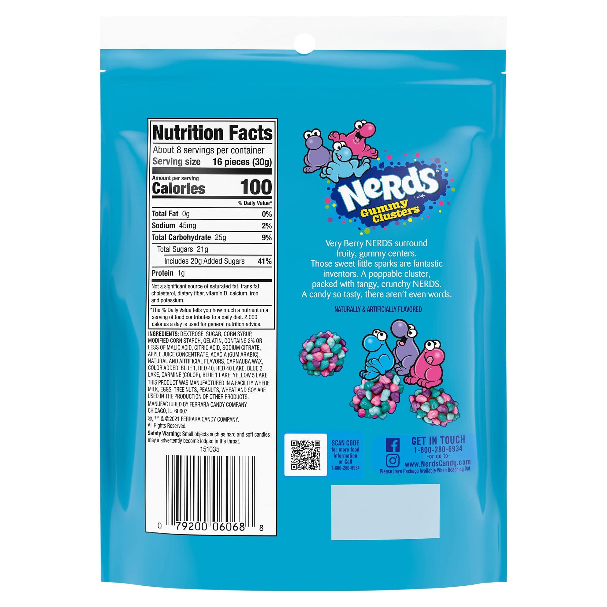 Nerds Gummy Clusters Candy, Very Berry, Resealable 8 Ounce Bag (Pack of 3) - Image 2