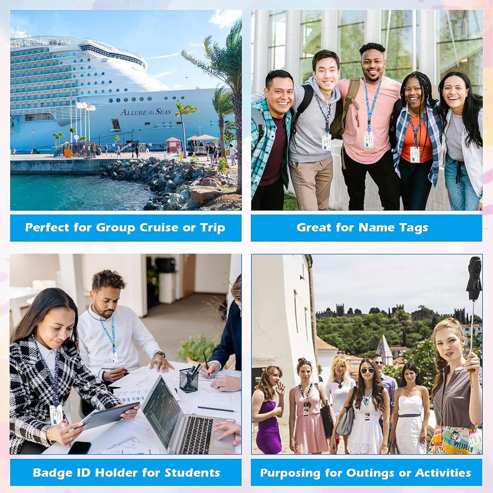 12 Pcs Royal Caribbean Cruise Essentials Kit Include Retractable Cruise Lanyards for Ship Card, Luggage Tags Holder, Waterproof Phone Pouch, Magnetic Hook for Royal Caribbean & Celebrity Cruise Lines - Image 8