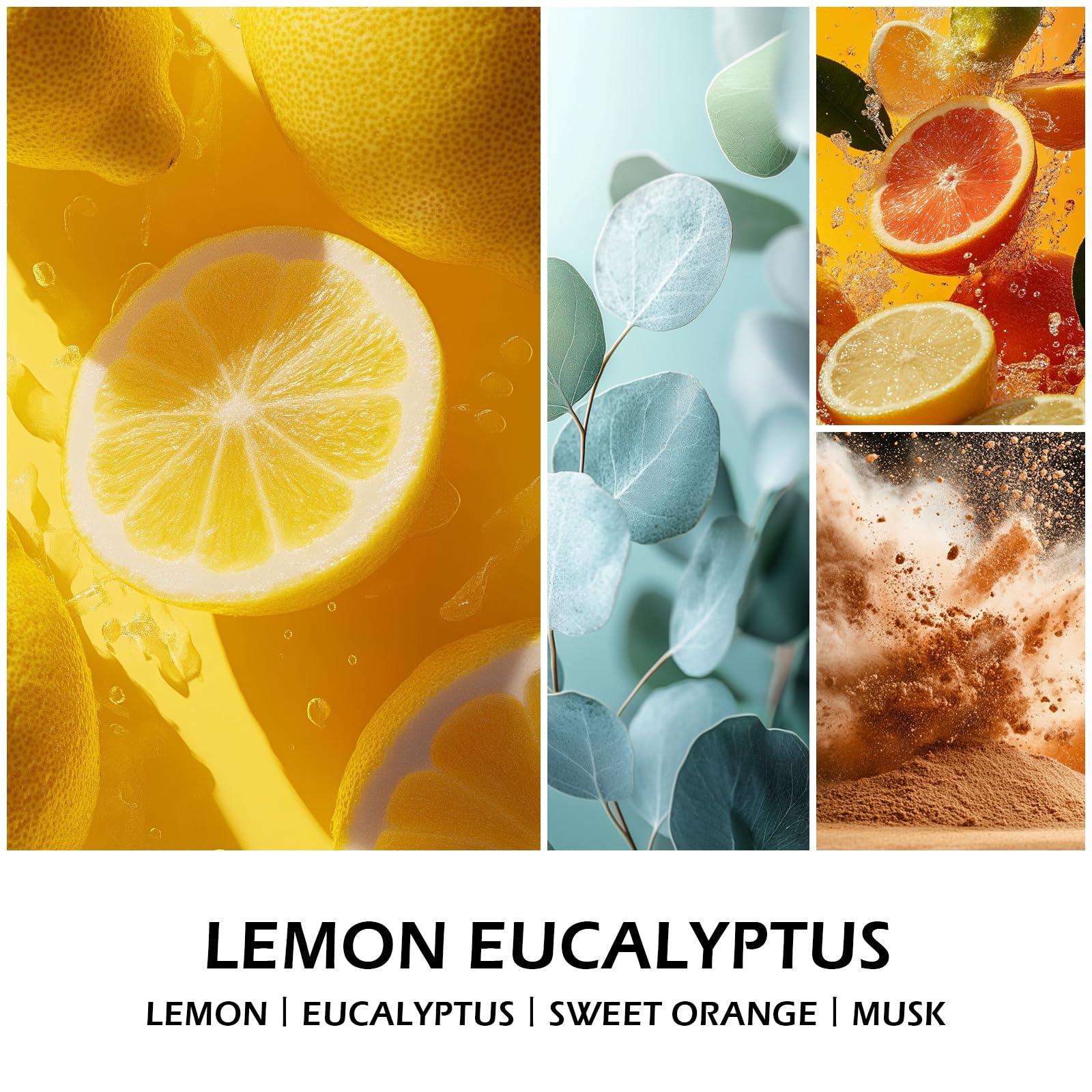 Molensun Lemon Eucalyptus Scented Candles, Mother's Day Gifts, Aromatherapy Jar Candle, 7 oz Long Lasting Candles, Soy Wax Candle Gift for Women - Image 2