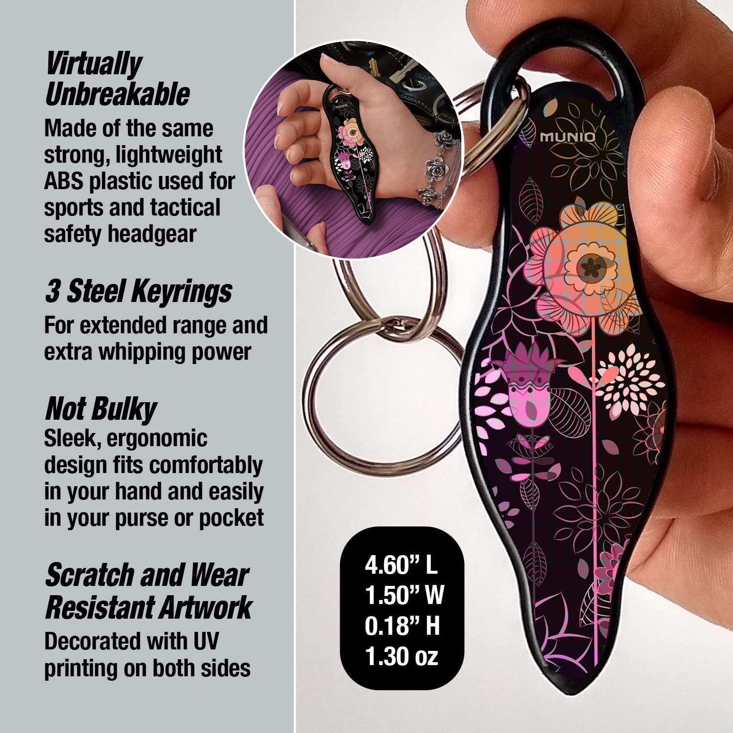 MUNIO Original Self Defense Keychain Kit - Self Protection Personal Safety Essentials, Portable Defense Kubotan - Image 2
