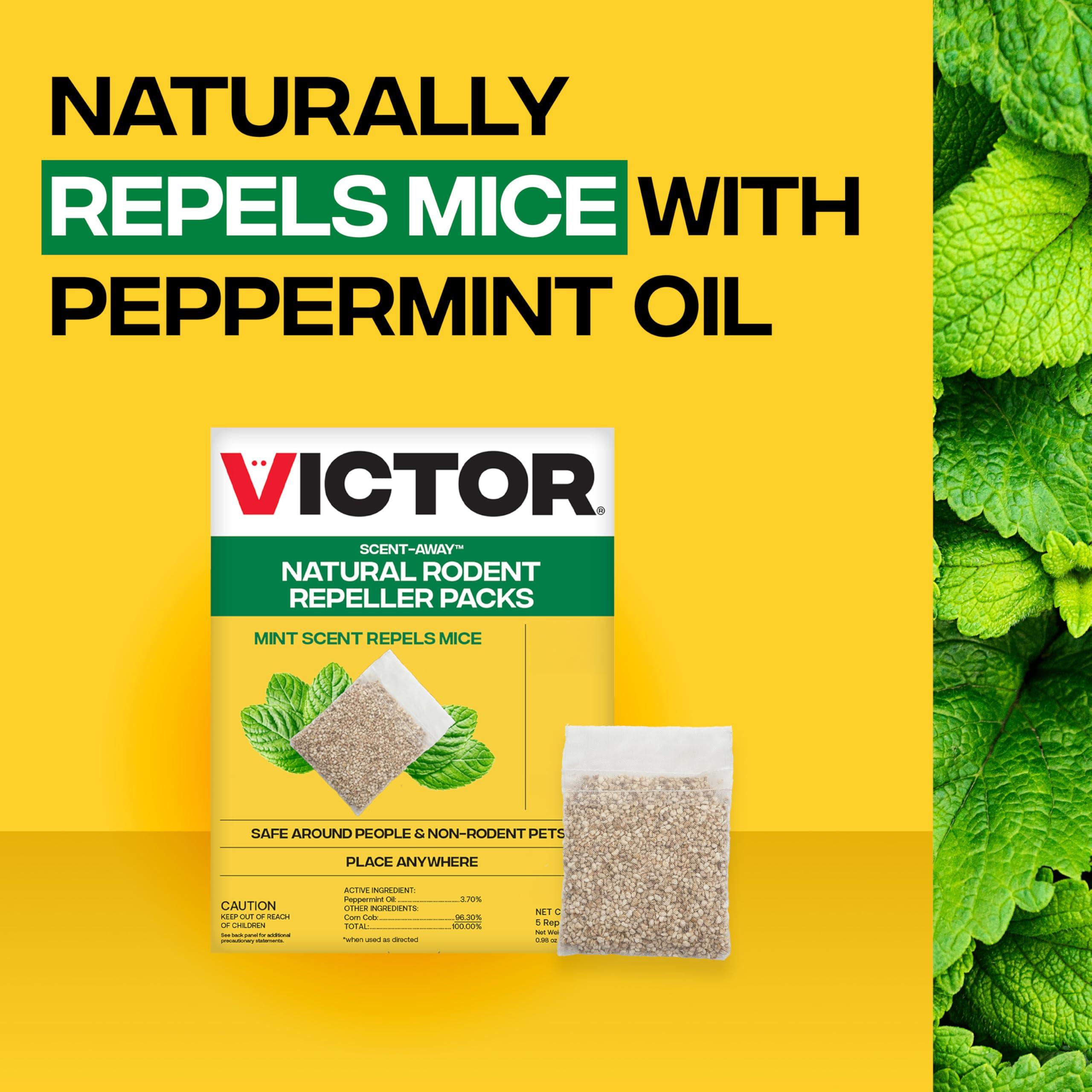 Victor Scent-Away Mouse Repellent Pouches with Peppermint Oil - Natural Rodent Repeller for Indoor and Outdoor Use, 10 Pack M805B-2SR - Image 2