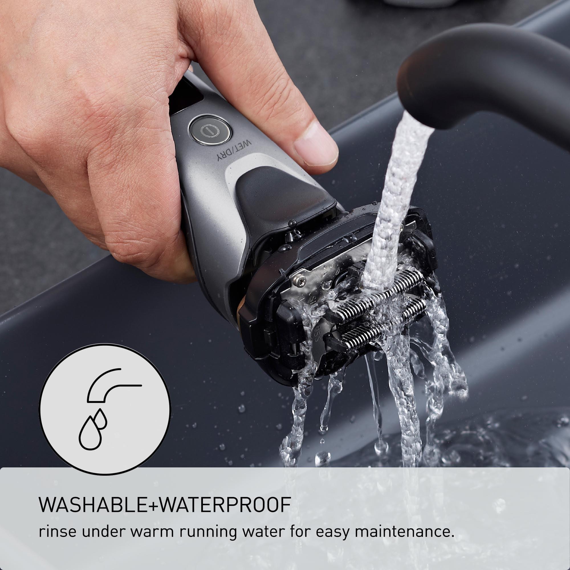 Panasonic ARC5 Electric Razor for Men with Pop-up Trimmer, Wet Dry 5-Blade Electric Shaver with Intelligent Shave Sensor and 16D Flexible Pivoting Head - ES-ALV6HS (Silver) - Image 10