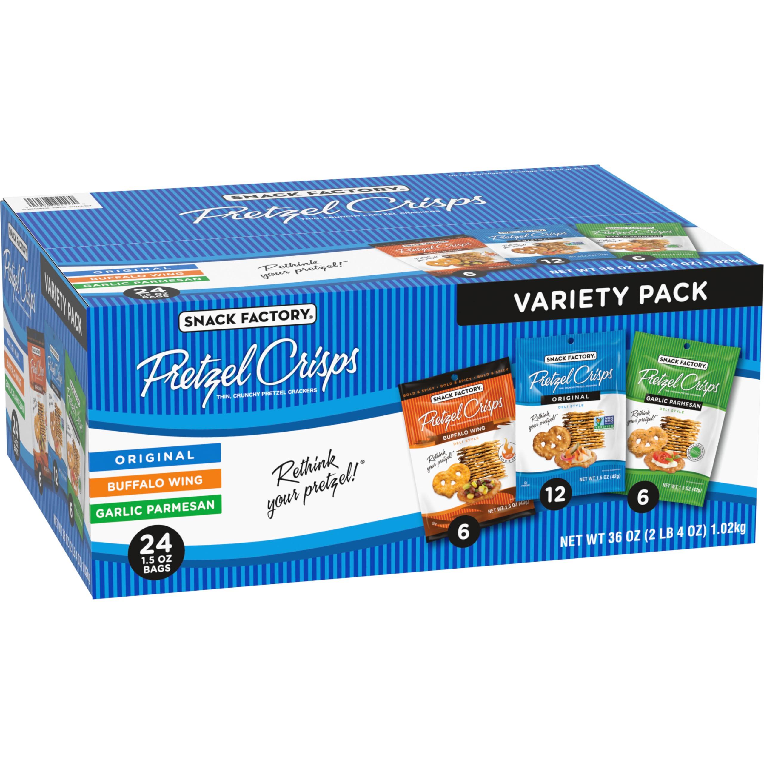 Snack Factory Pretzel Crisps Variety Pack, Individual 1.5 Ounce (Pack of 24) - Image 8