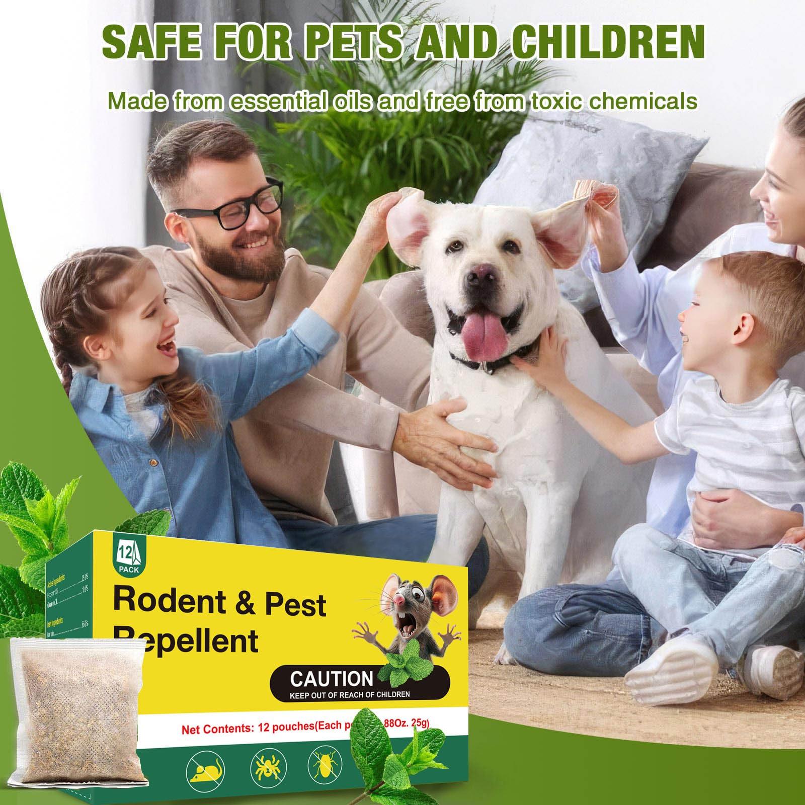 Strength Mice Rodent Repellent Pouches,12 Bags Effective Peppermint Oil Rats Mouse Deterrent, Safe for Home & Garden - Image 4
