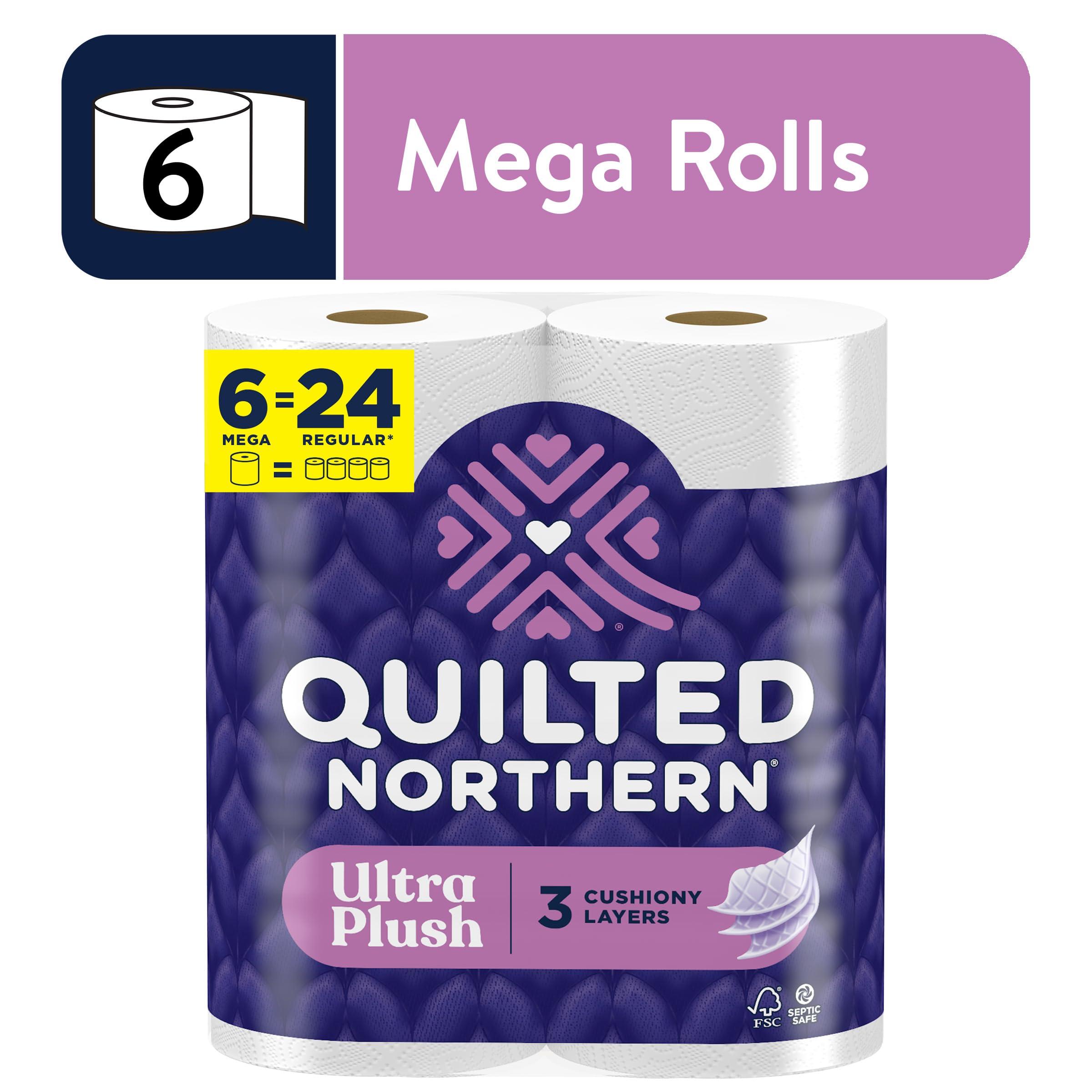 Quilted Northern Ultra Plush Toilet Paper, 6 Mega Rolls = 24 Regular Rolls, 3X Thicker*, 3 Ply Soft Toilet Tissue - Image 2