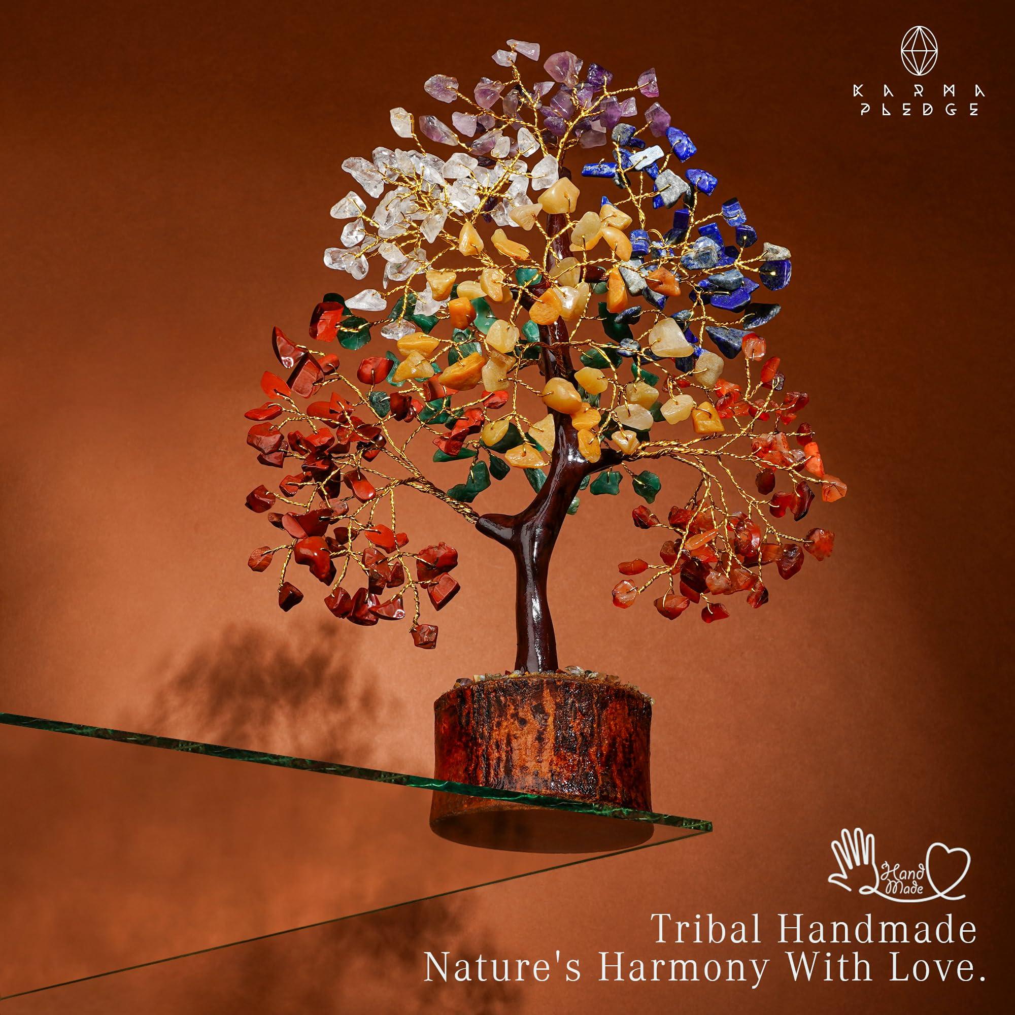 Crystal Tree of Life 7 Chakra Healing Crystal Trees for Home Decor, Office Desk Decor, Living Room Decor, Handmade Bonsai Trees for Positive Energy, Money, Good Luck Birthday Gifts for Women, Mom - Image 6
