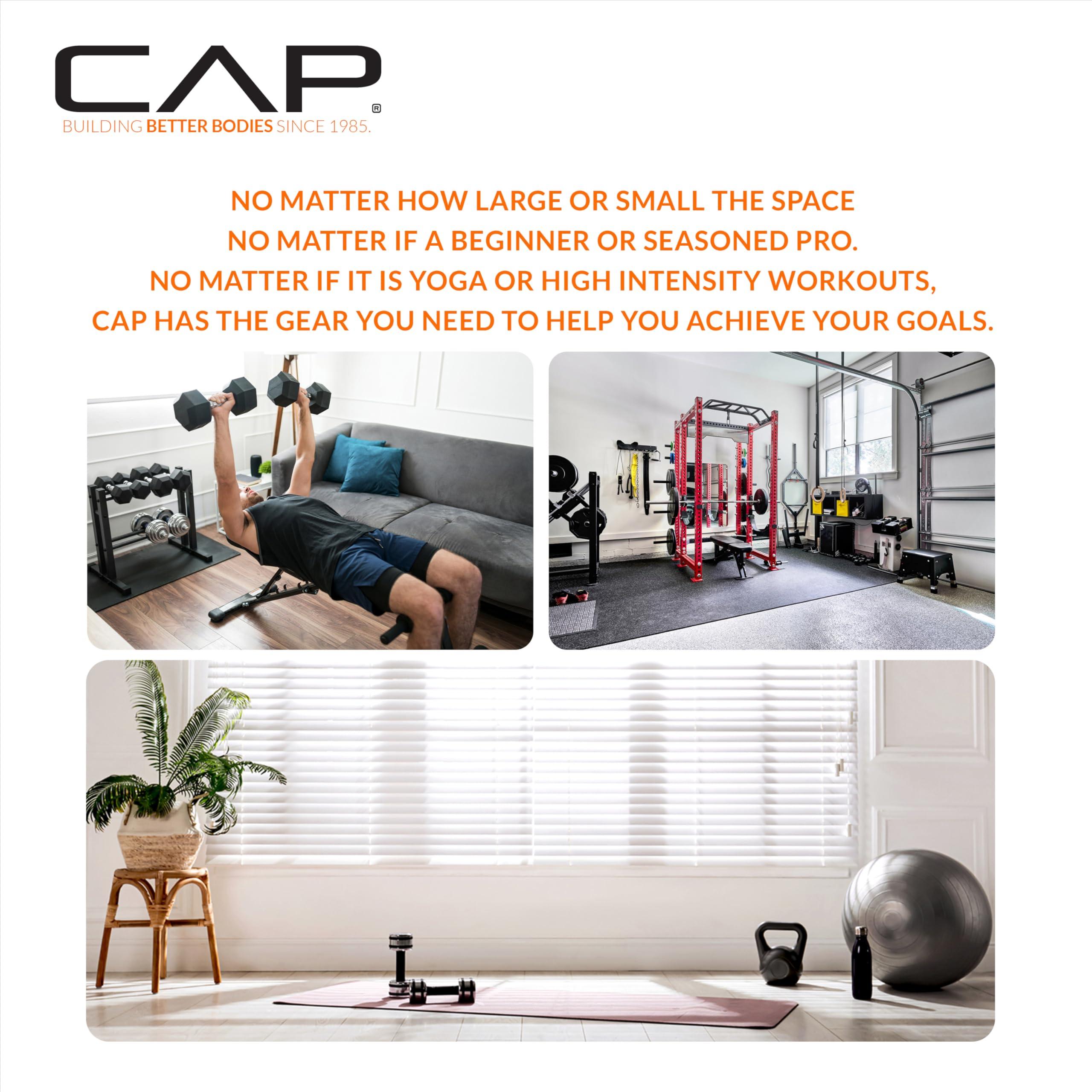 CAP Barbell 150 LB Coated Hex Dumbbell Weight Set with Vertical Rack, Black - Image 6