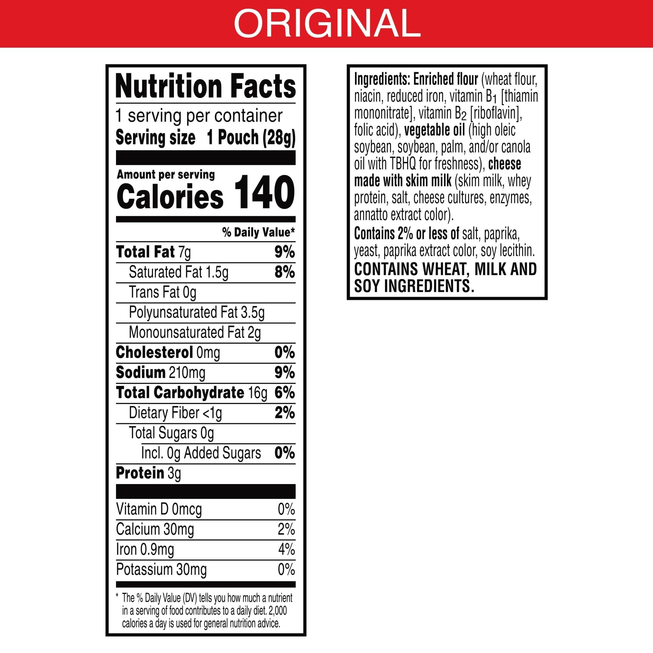 Cheez-It Cheese Crackers, Baked Snack Crackers, Lunch Snacks, Original (40 Packs) - Image 2
